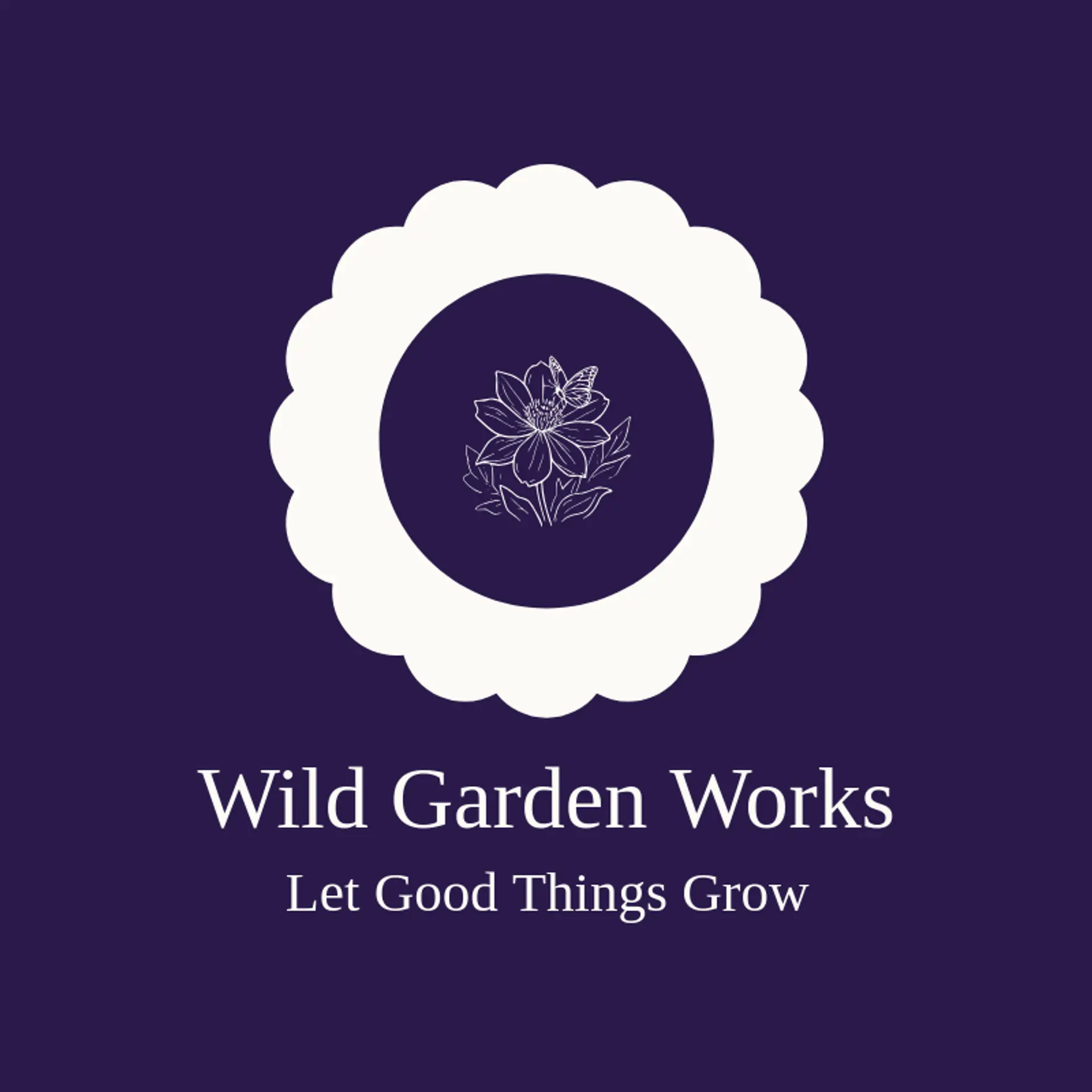 Wild Garden Works logo for natural
