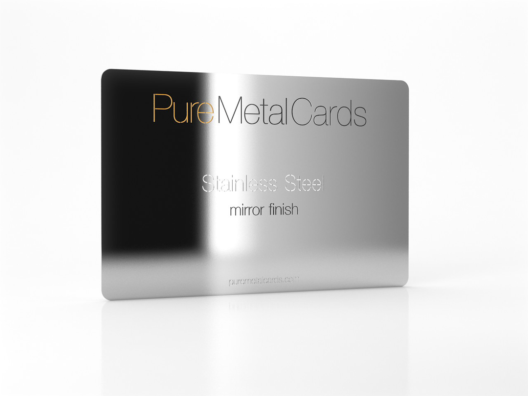 Black Metal Cards made of Genuine Stainless Steel 