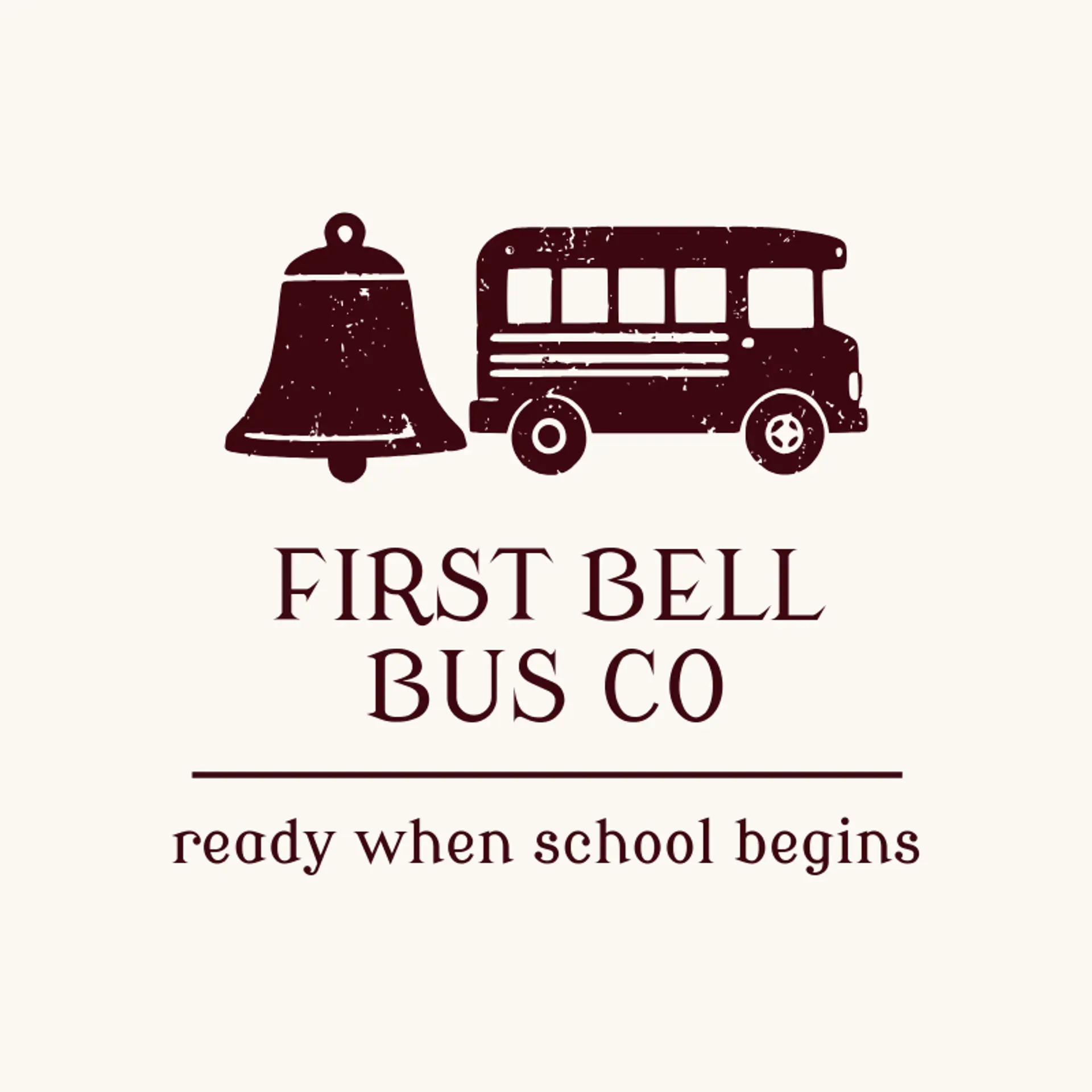 First Bell Bus Co logo for school bus