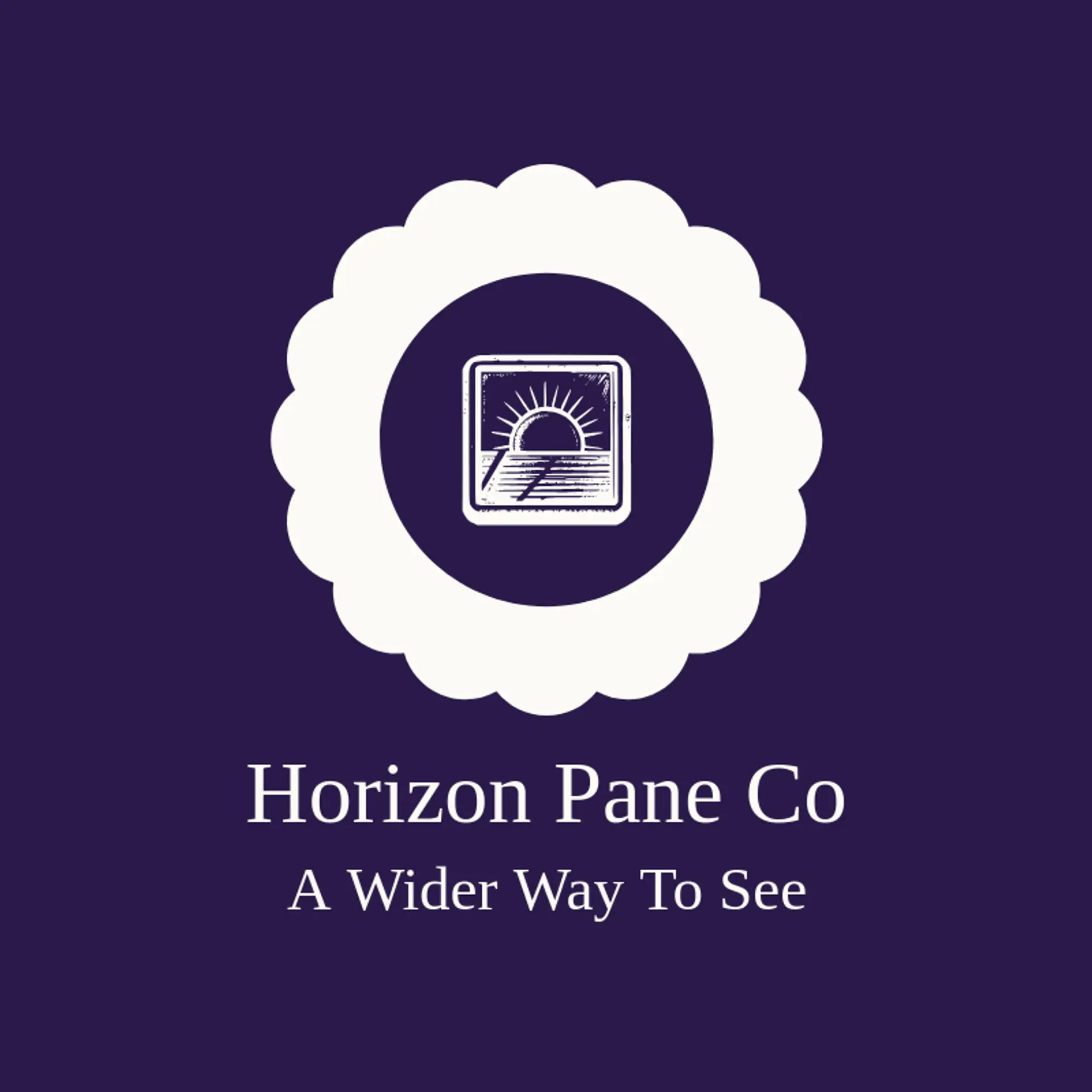 Horizon Pane Co logo for glass
