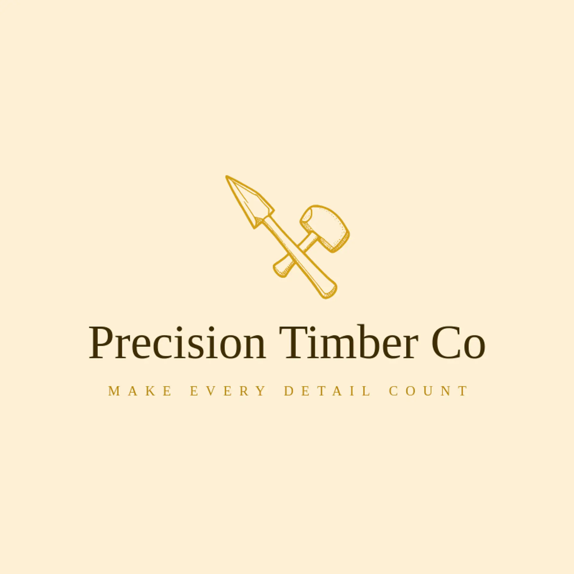 Precision Timber Co logo for hammer