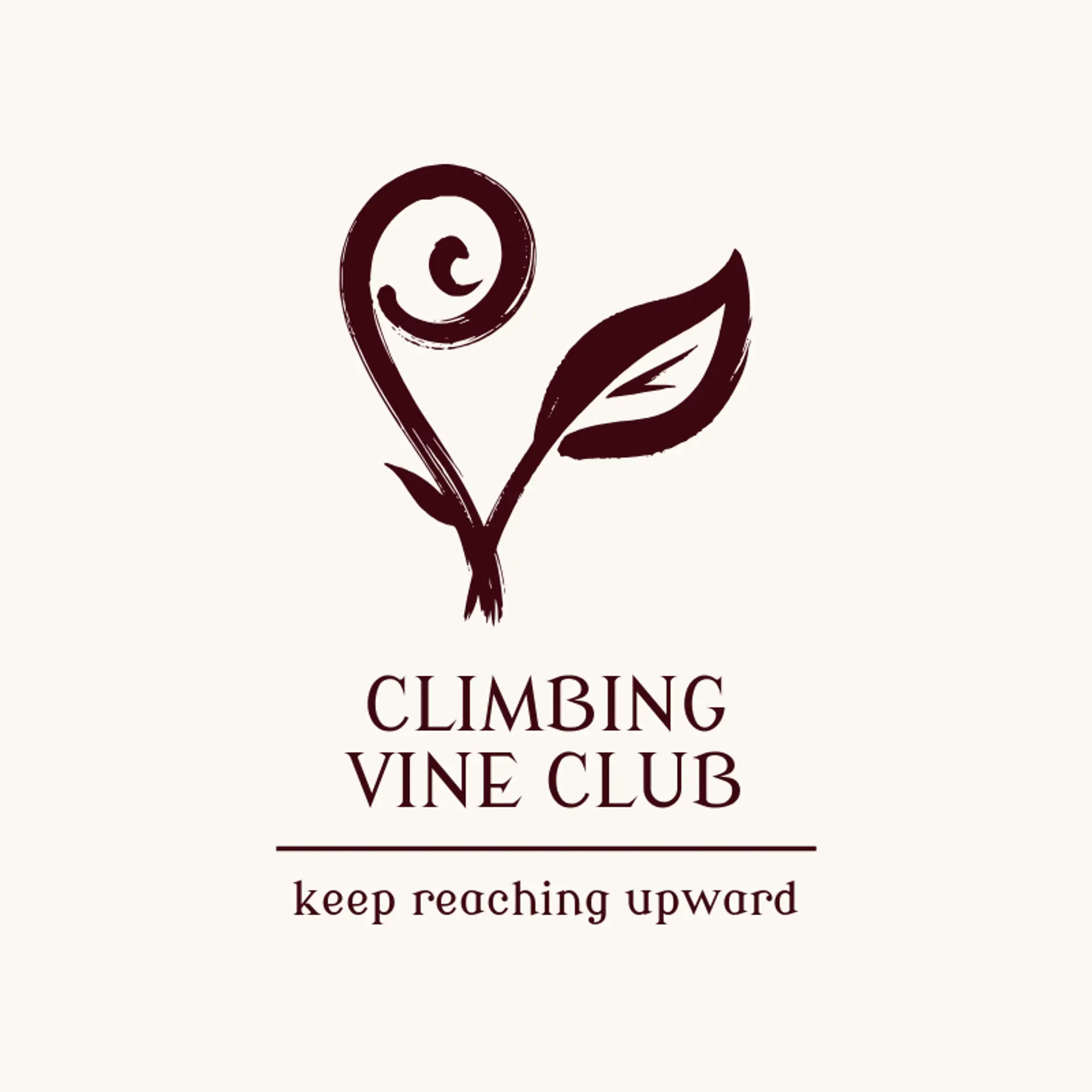 Climbing Vine Club logo for leaf