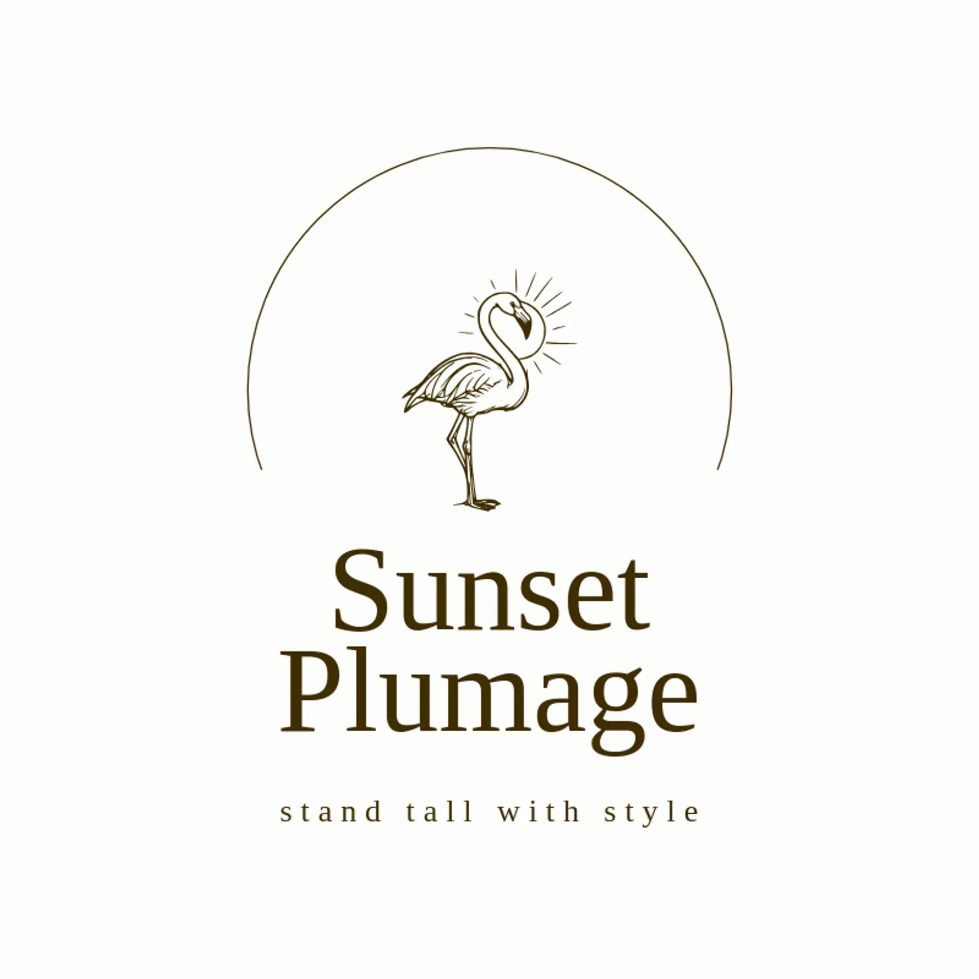 Sunset Plumage logo for flamingo