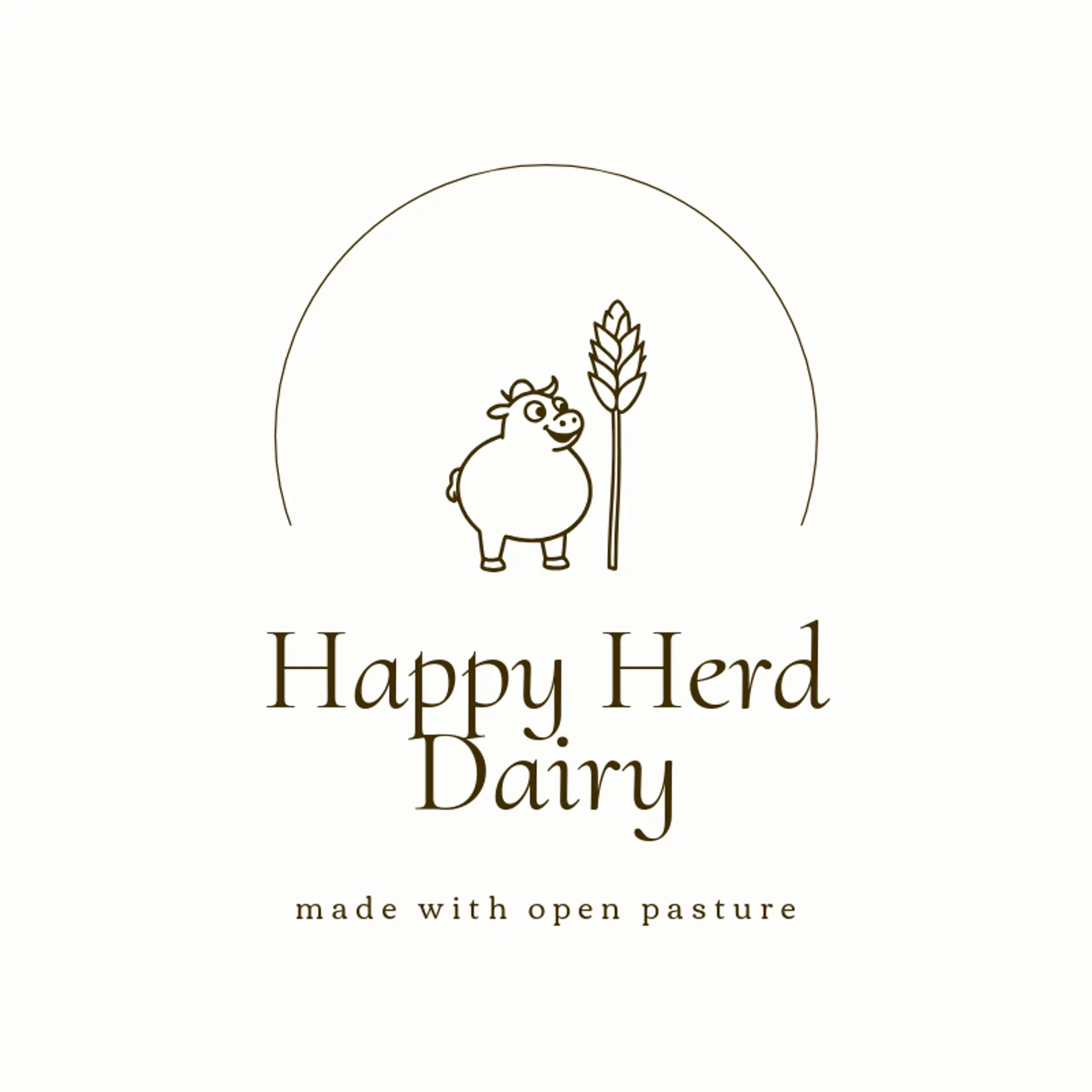 Happy Herd Dairy logo for dairy farm