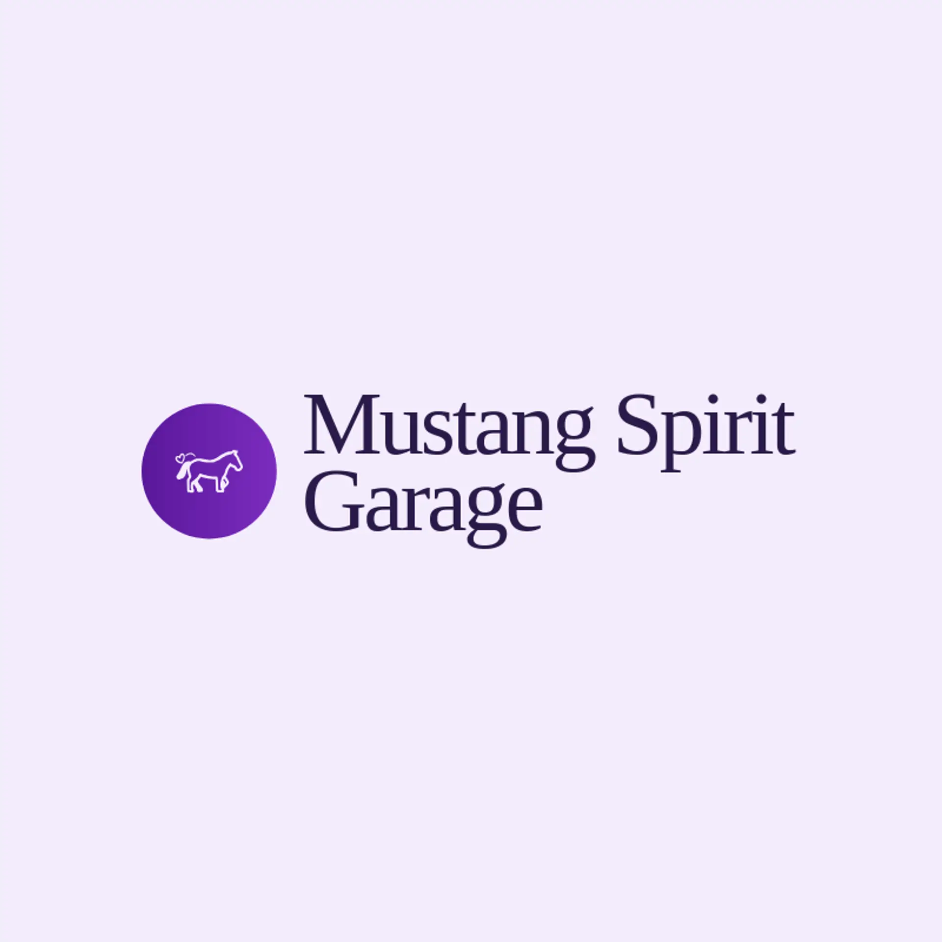 Mustang Spirit Garage logo for mustang