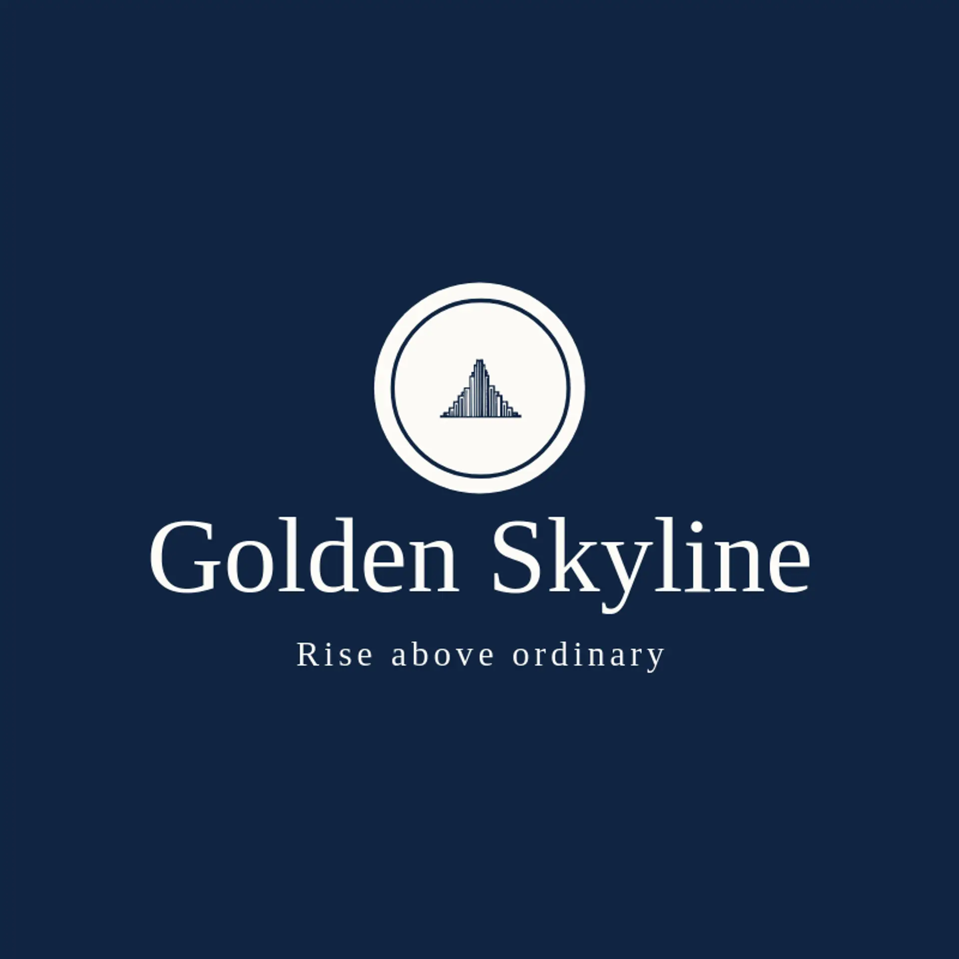Golden Skyline logo for art deco