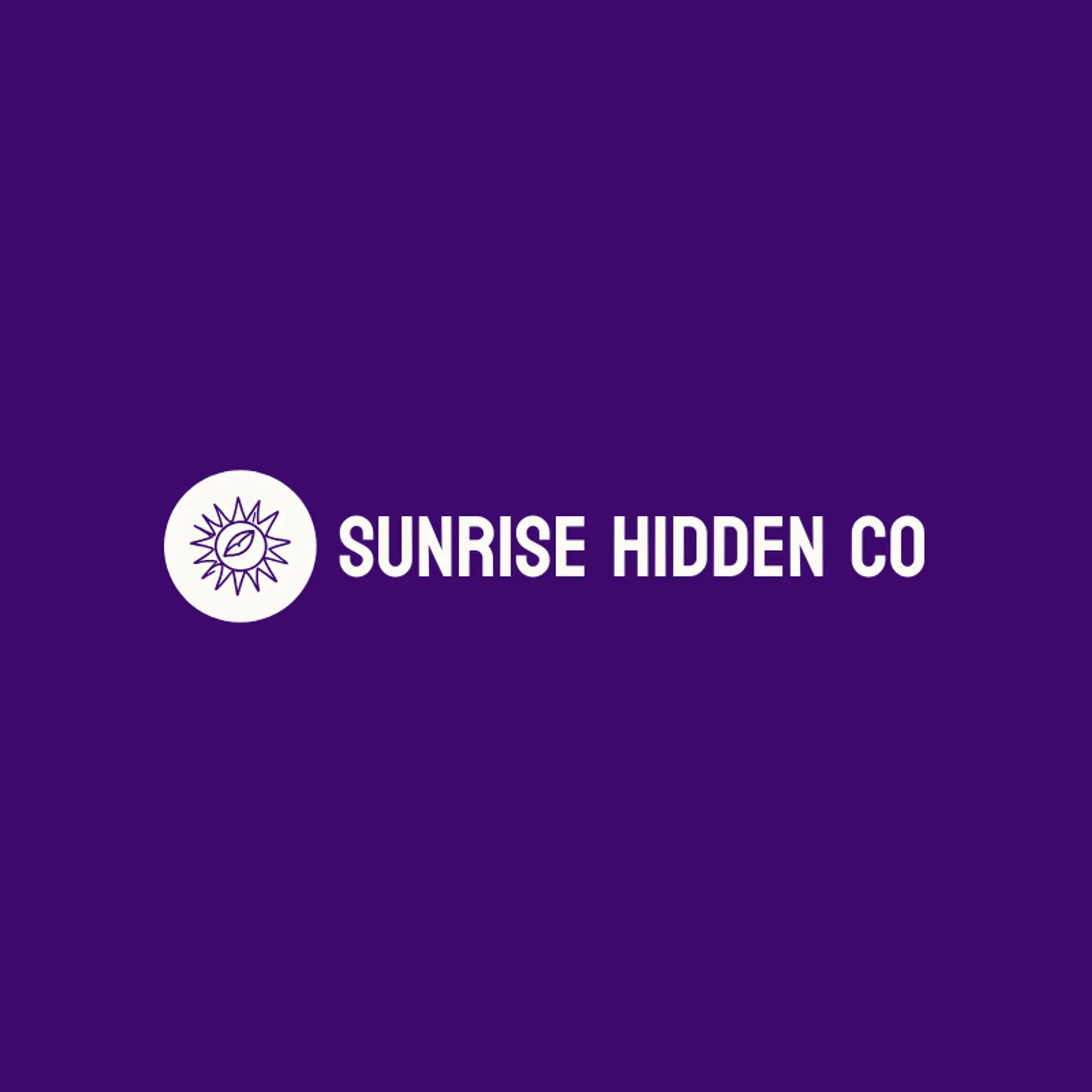 Sunrise Hidden Co logo for negative space