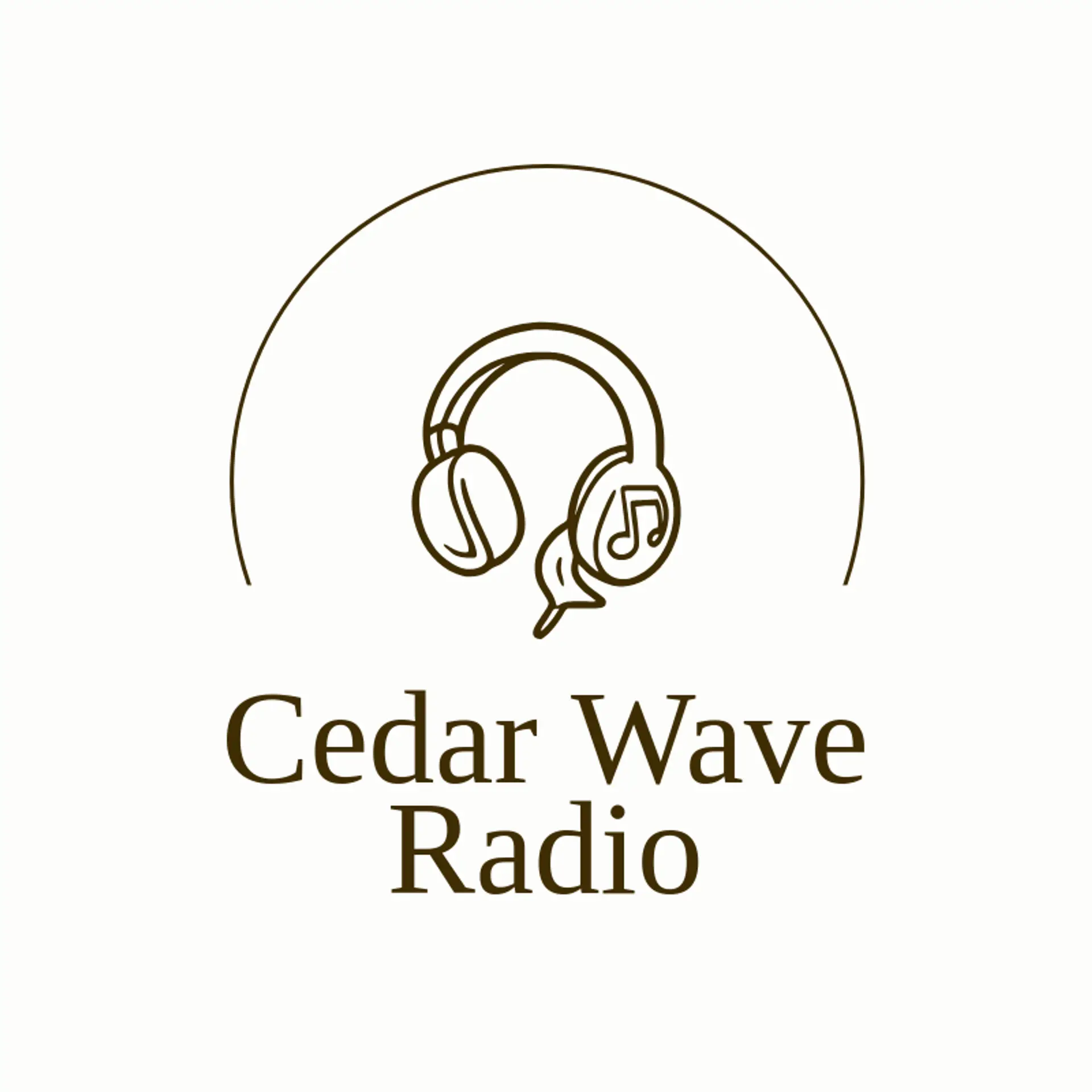 Cedar Wave Radio logo for broadcast