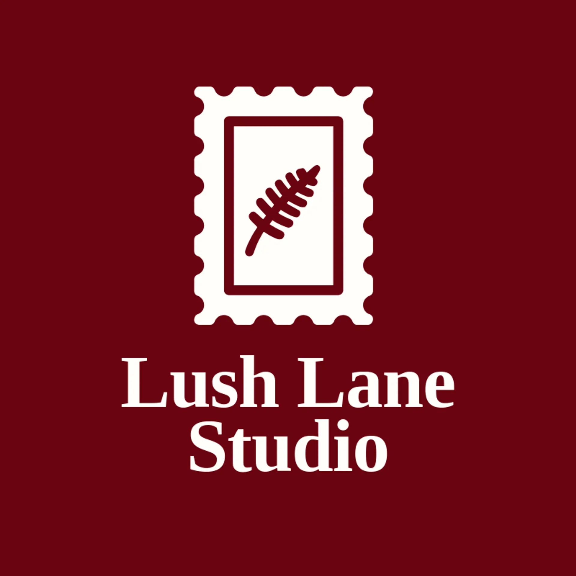 Lush Lane Studio logo for fern