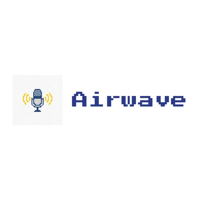 Microphone and broadcast podcast logo