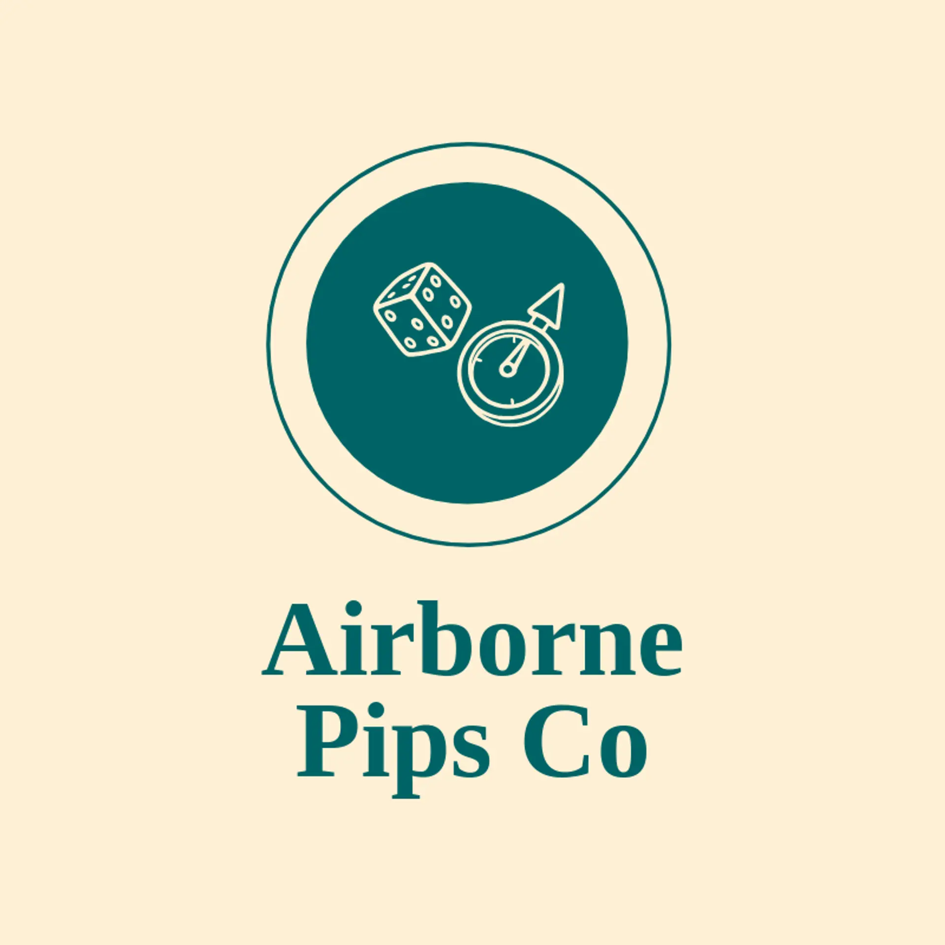 Airborne Pips Co logo for dice