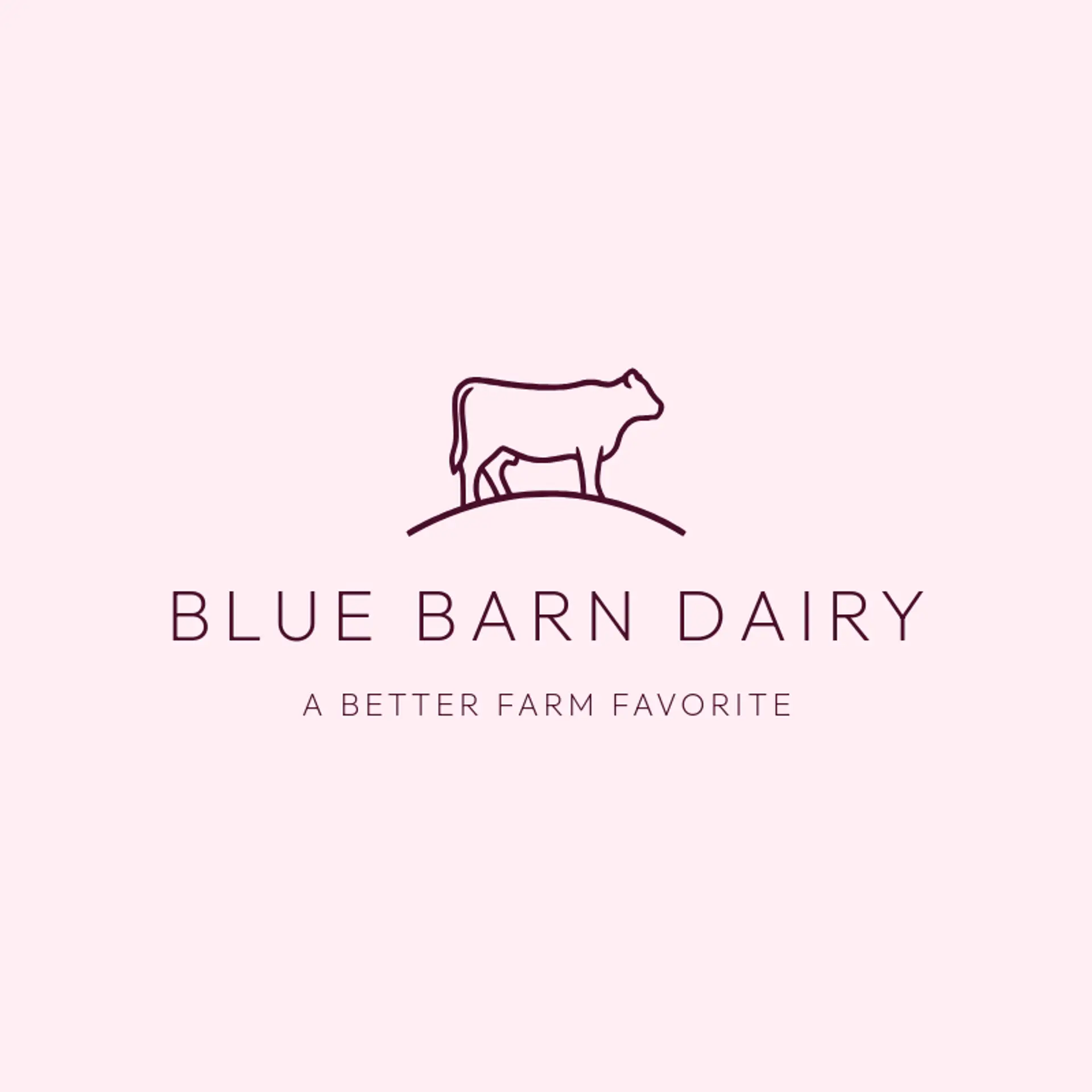 Blue Barn Dairy logo for cow