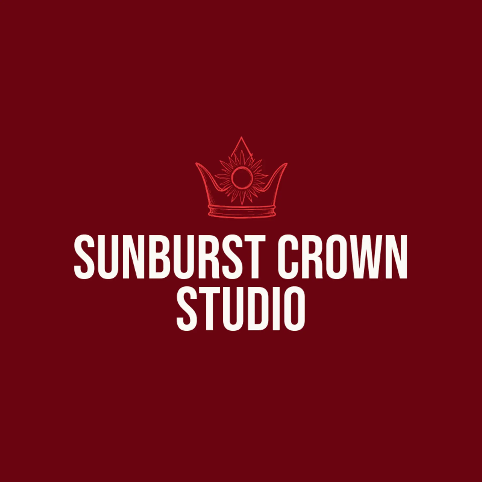 Sunburst Crown Studio logo for queen