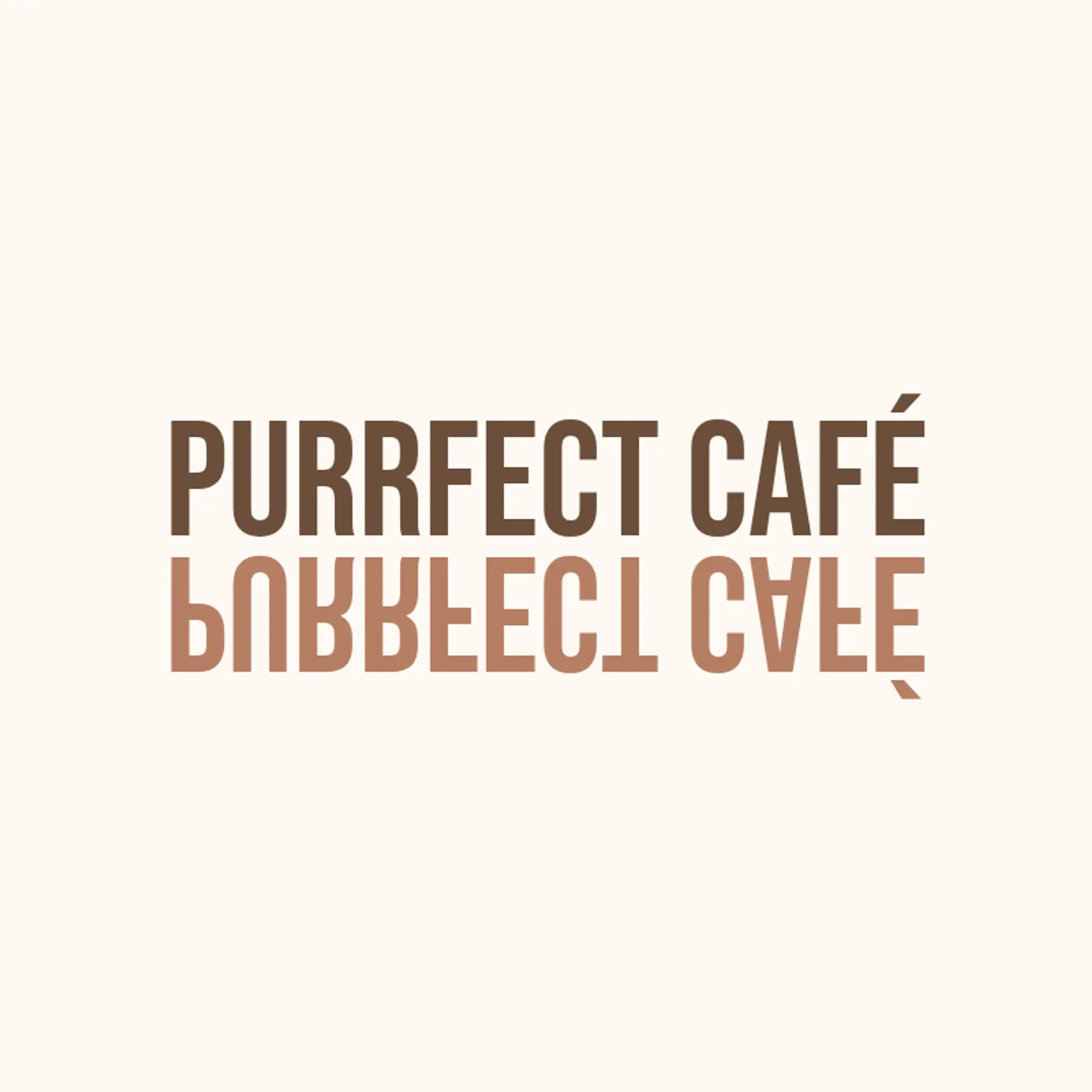 Purrfect Café logo for cat cafe