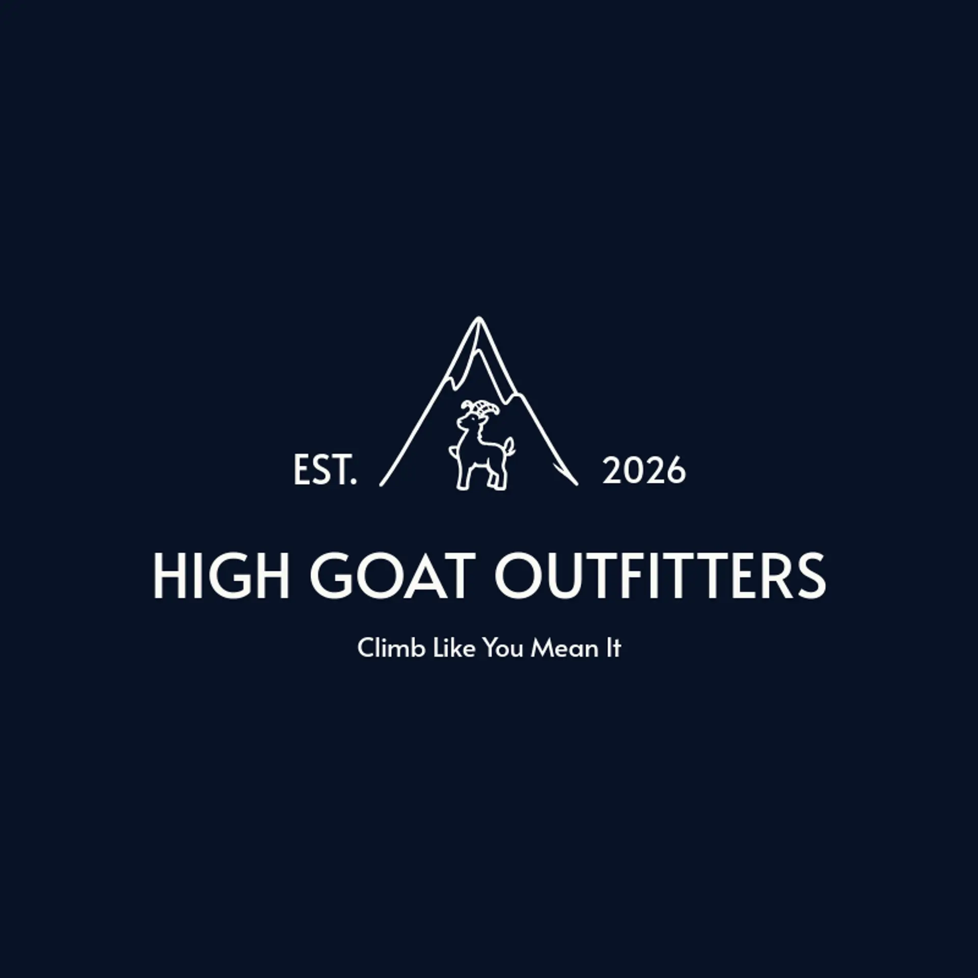 High Goat Outfitters logo for mountain
