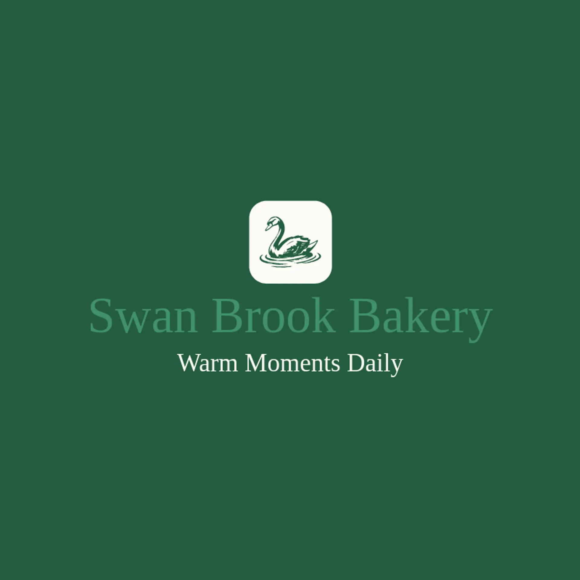 Swan Brook Bakery logo for swan