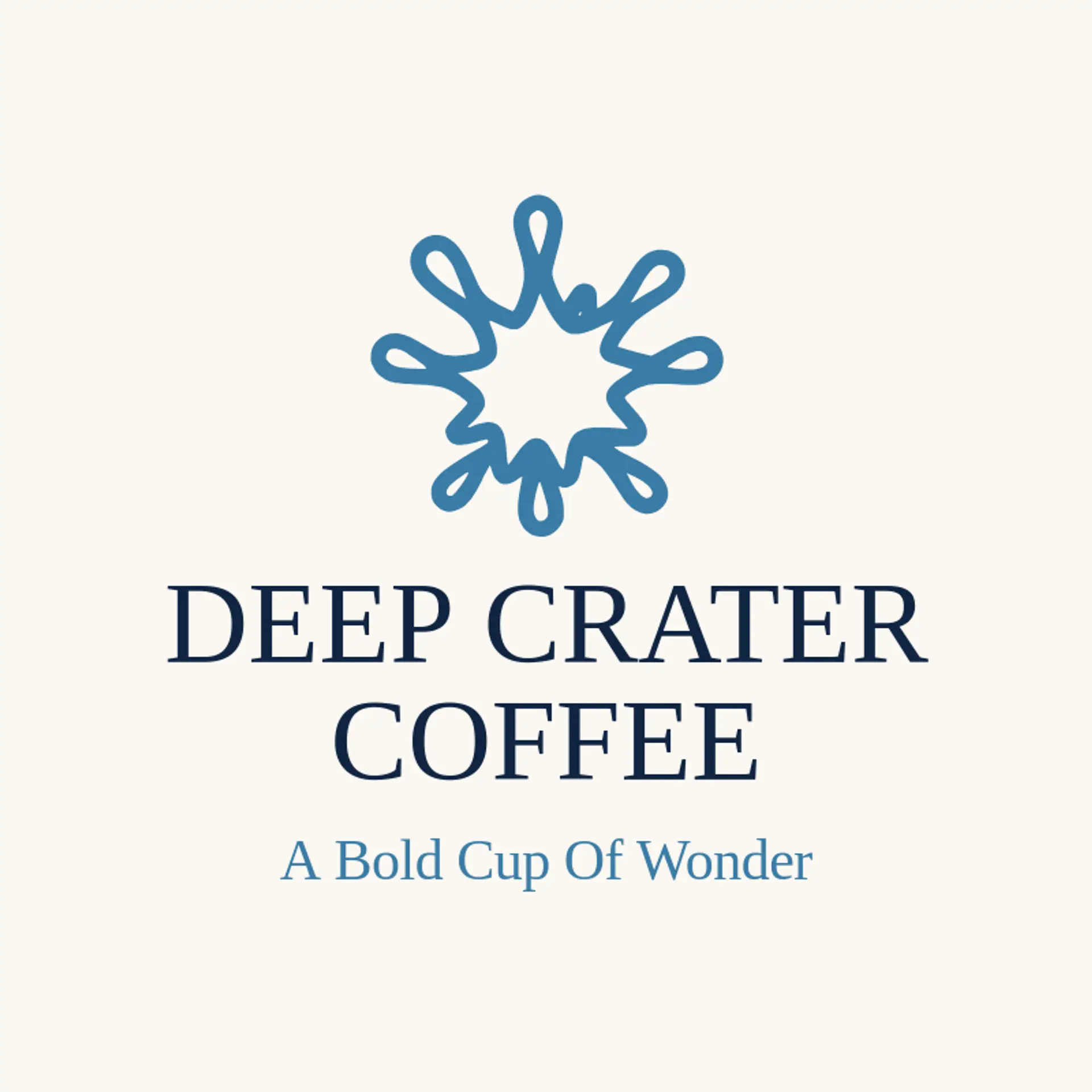 Deep Crater Coffee logo for explosion