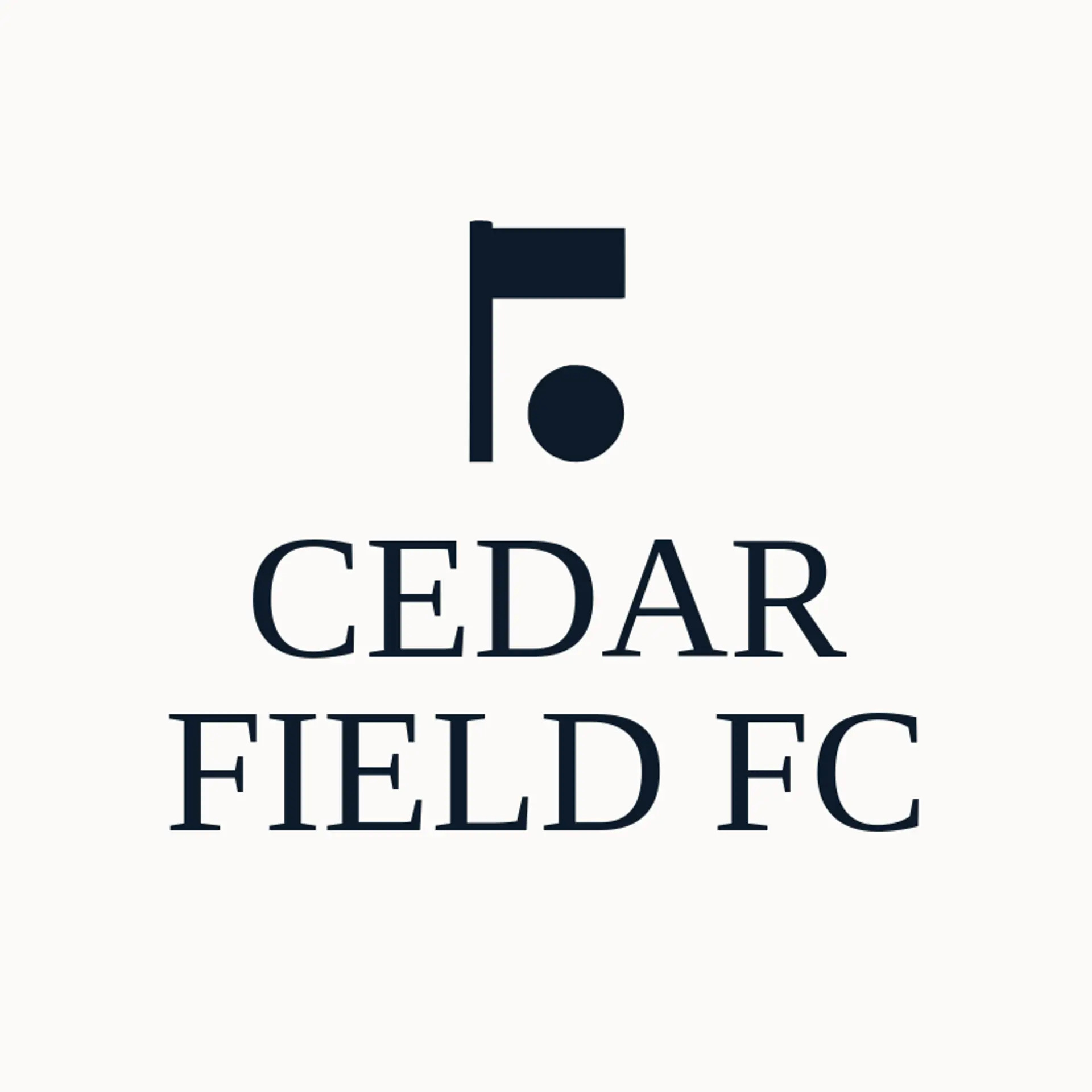 Cedar Field FC logo for soccer ball