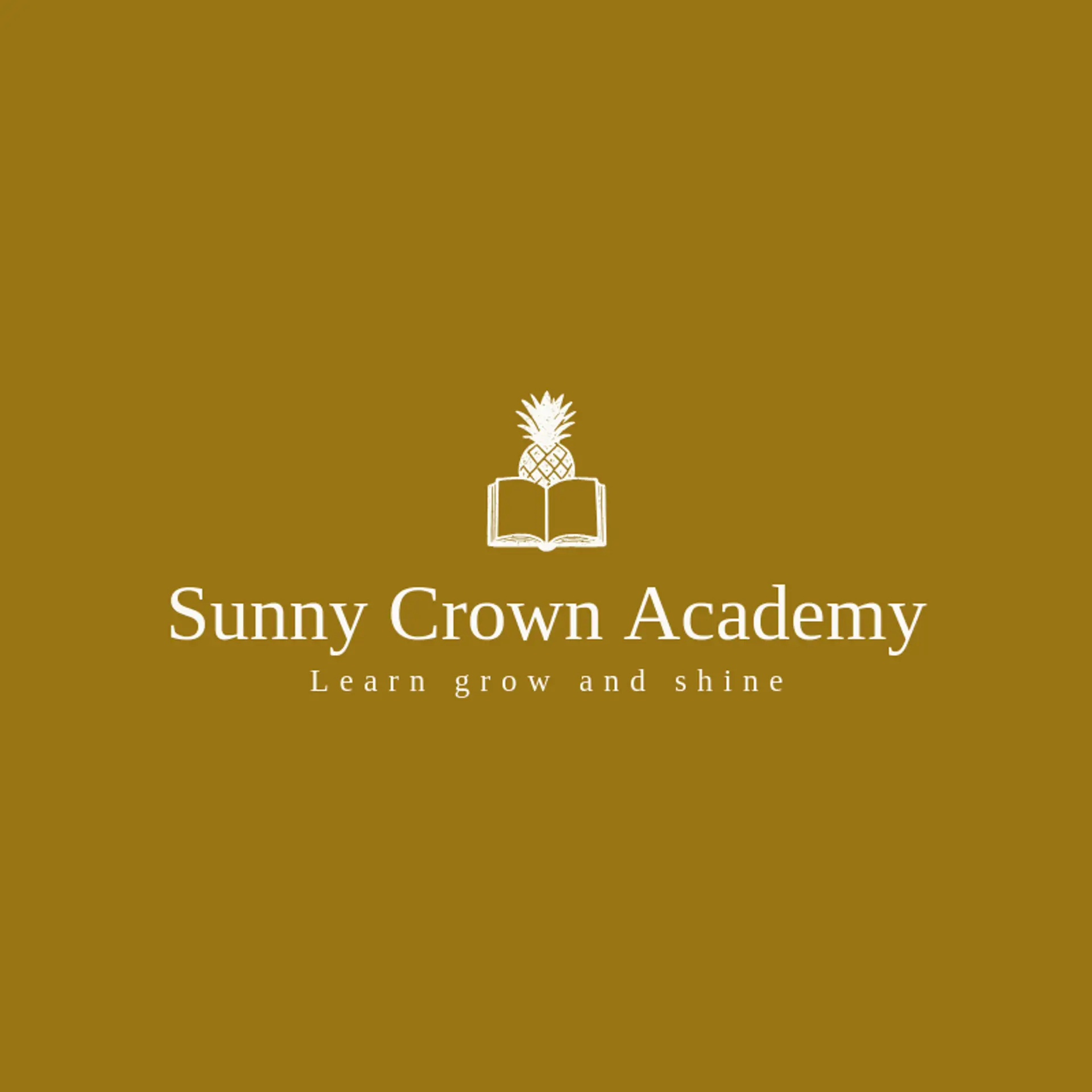 Sunny Crown Academy logo for pineapple