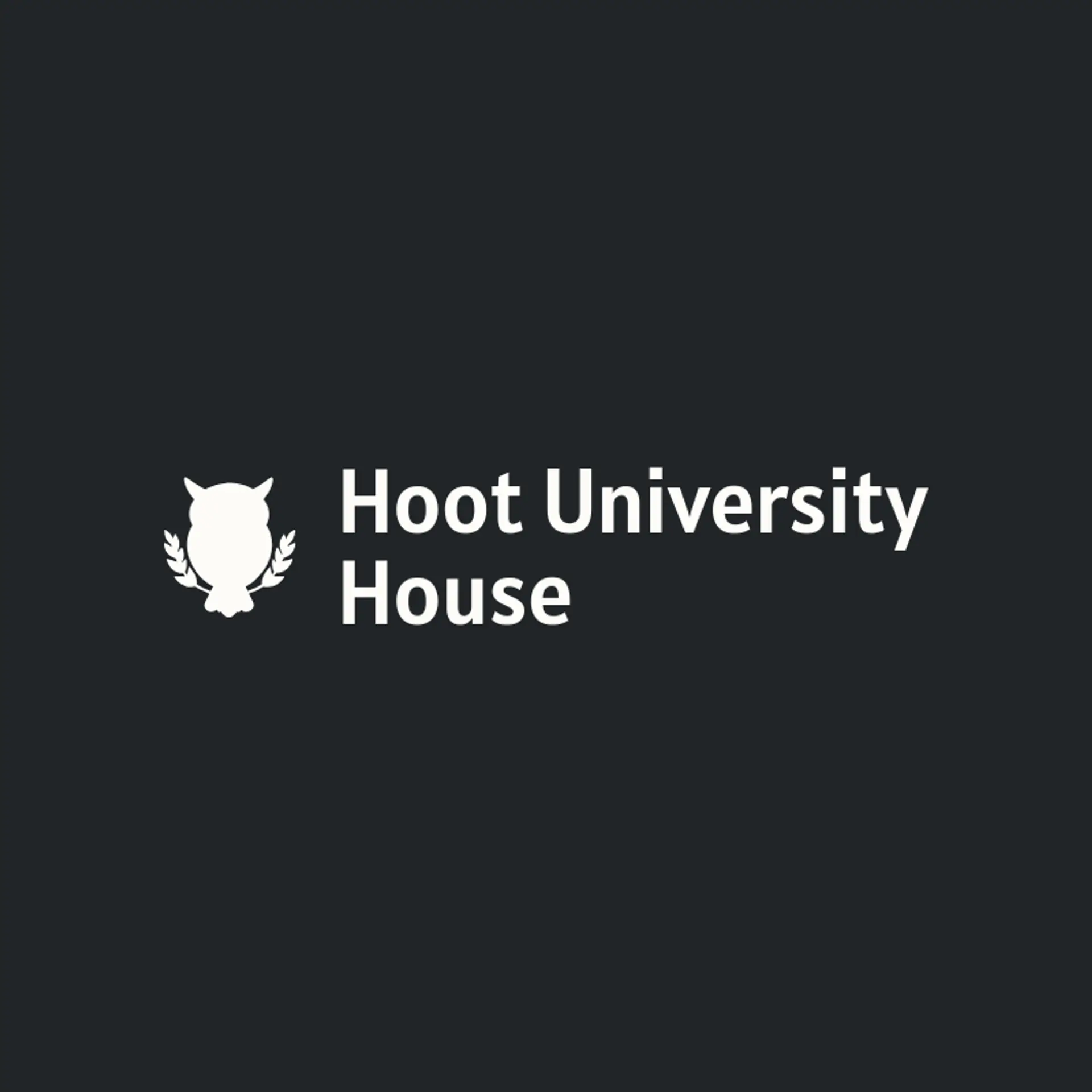 Hoot University House logo for university