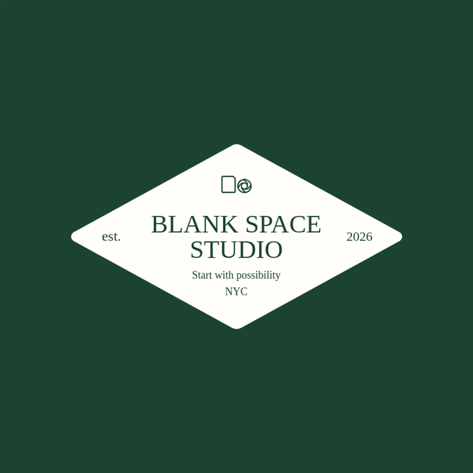 Blank Space Studio logo for graphic designer