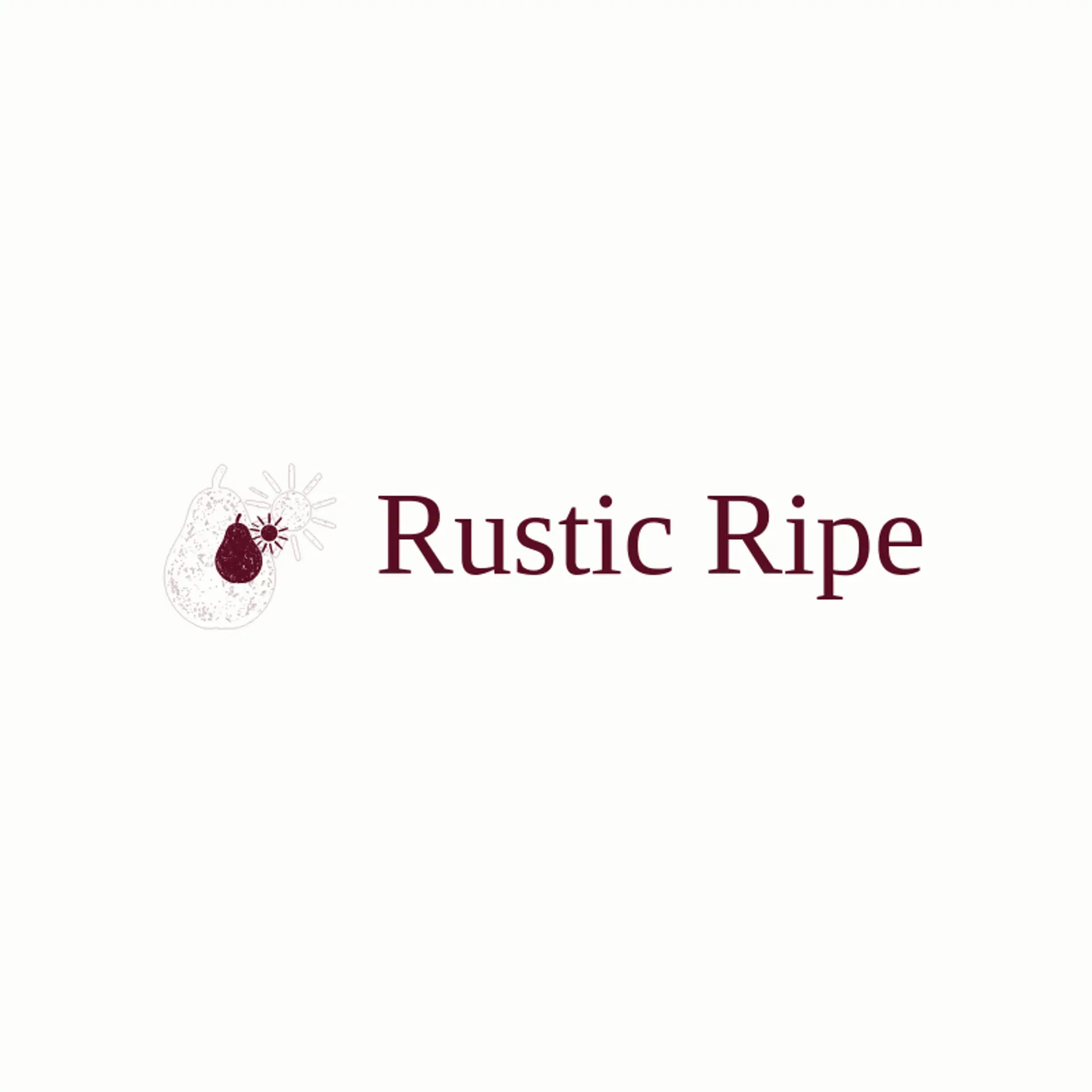 Rustic Ripe logo for pear