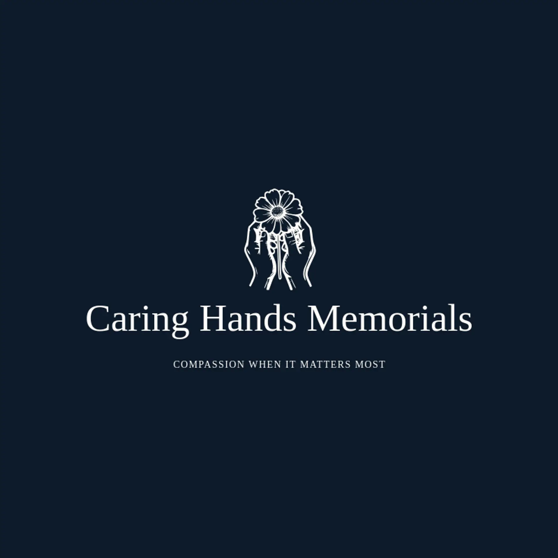 Caring Hands Memorials logo for funeral home