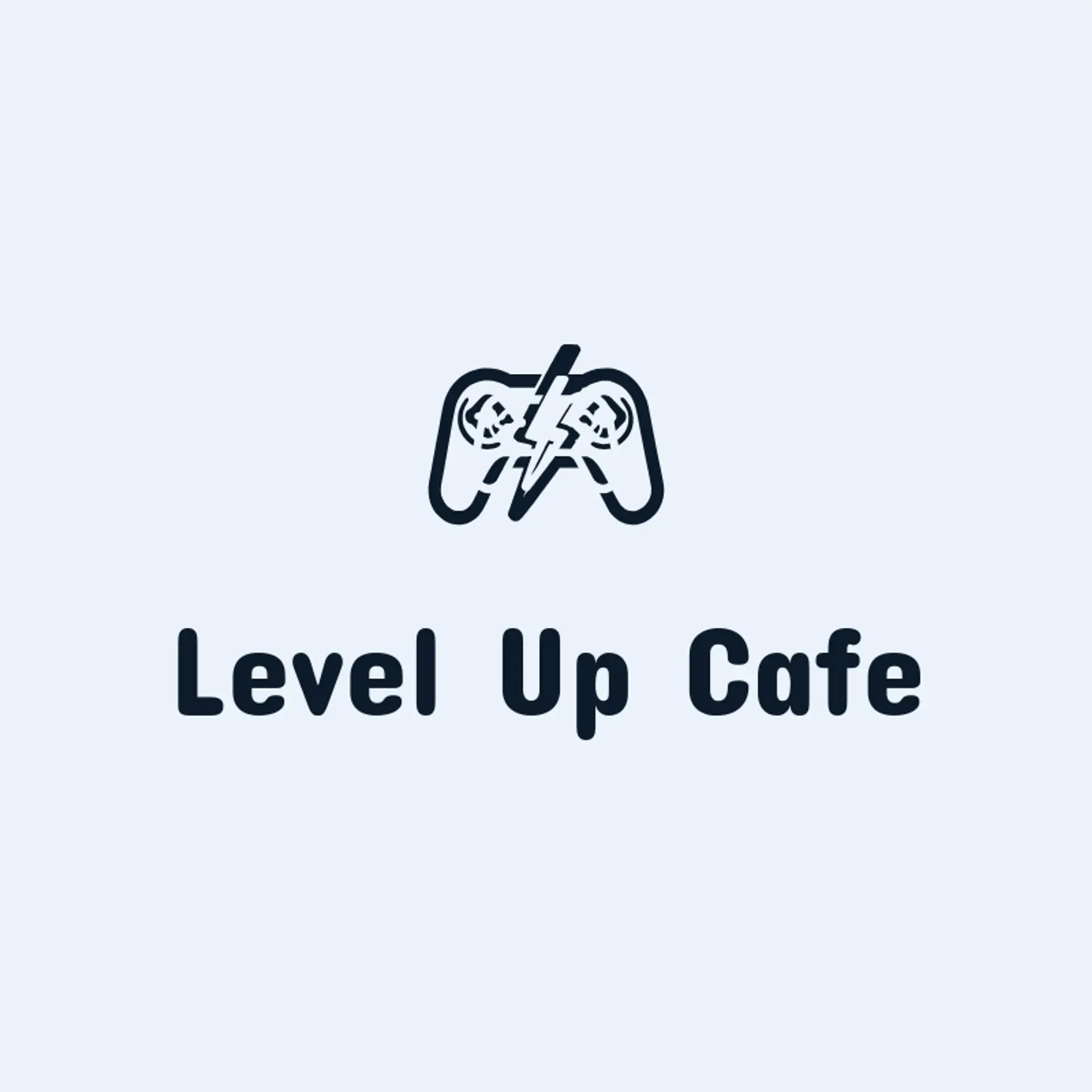 Level Up Cafe logo for cyber cafe