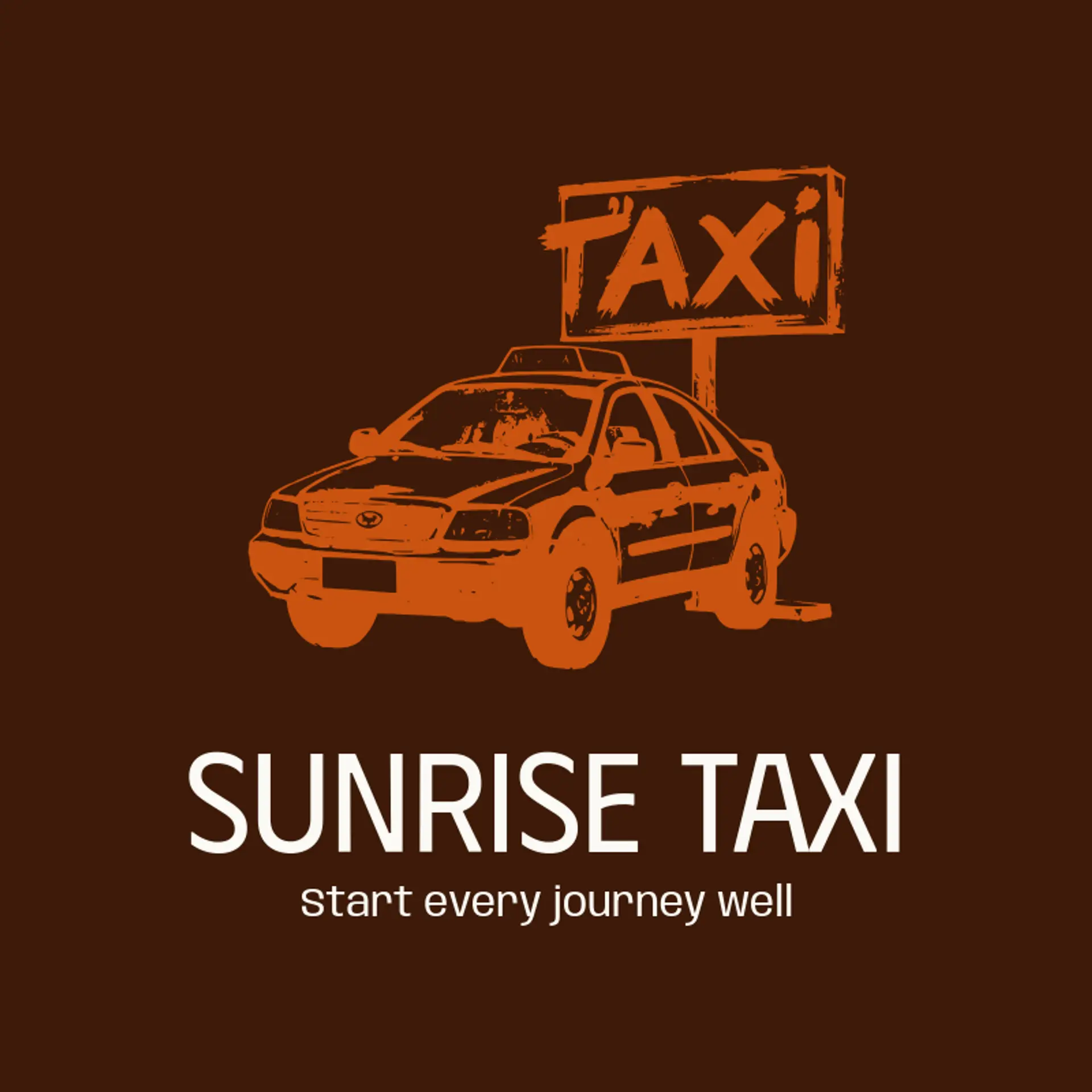 Sunrise Taxi logo for taxi