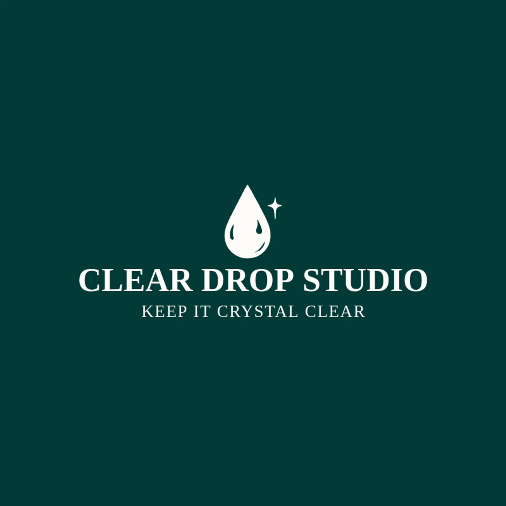 Clear Drop Studio logo for drip