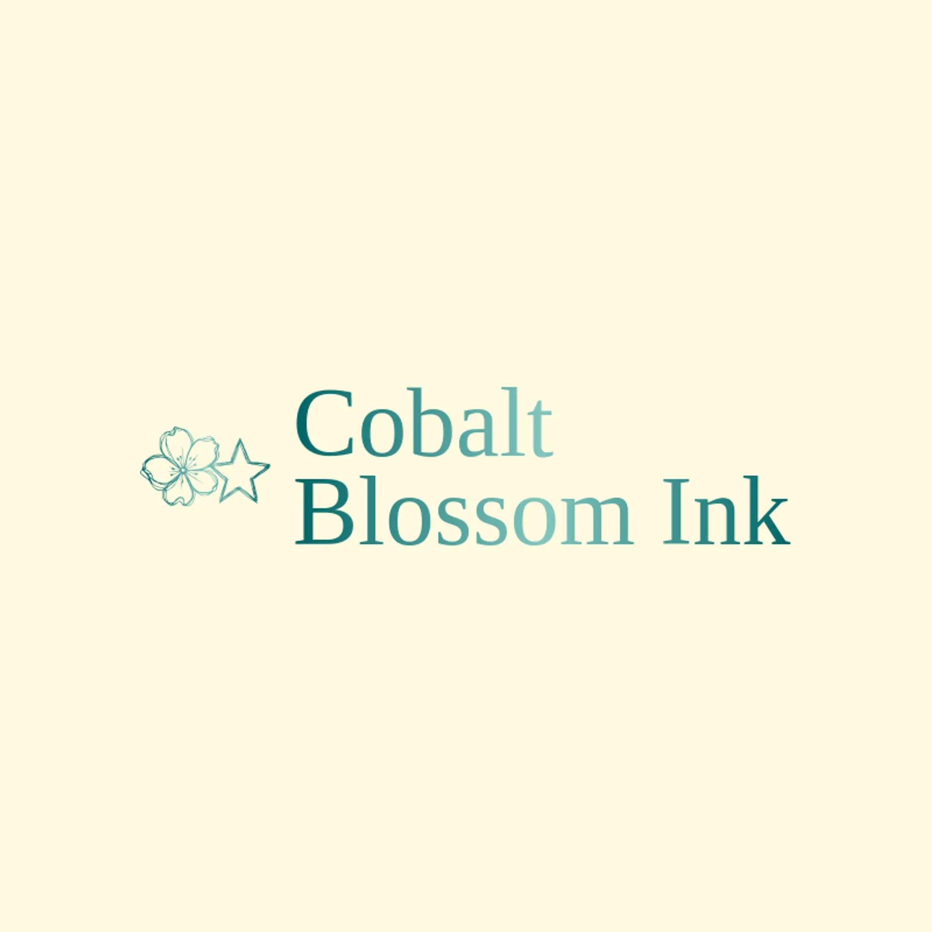 Cobalt Blossom Ink logo for tattoo shop
