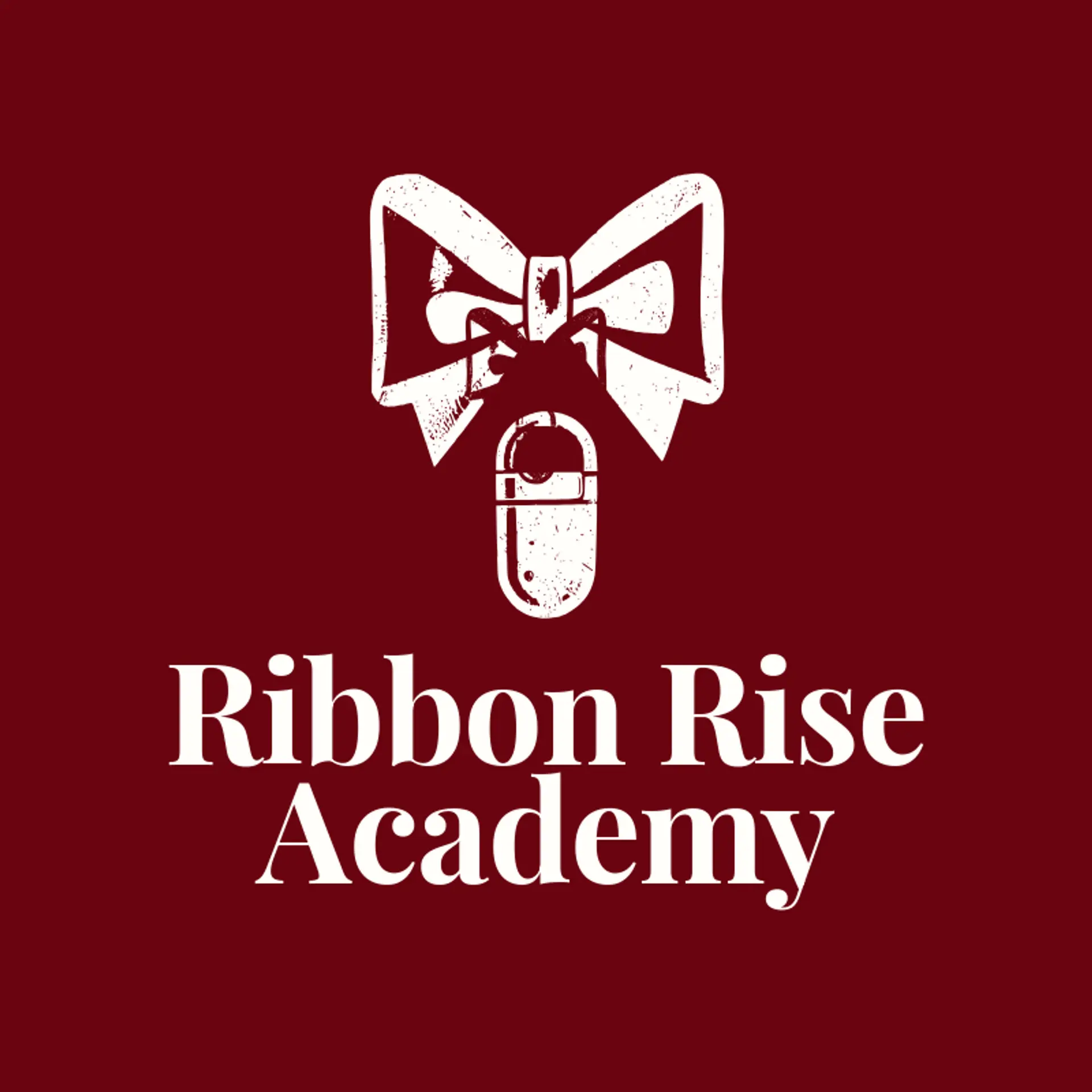 Ribbon Rise Academy logo for cheerleading