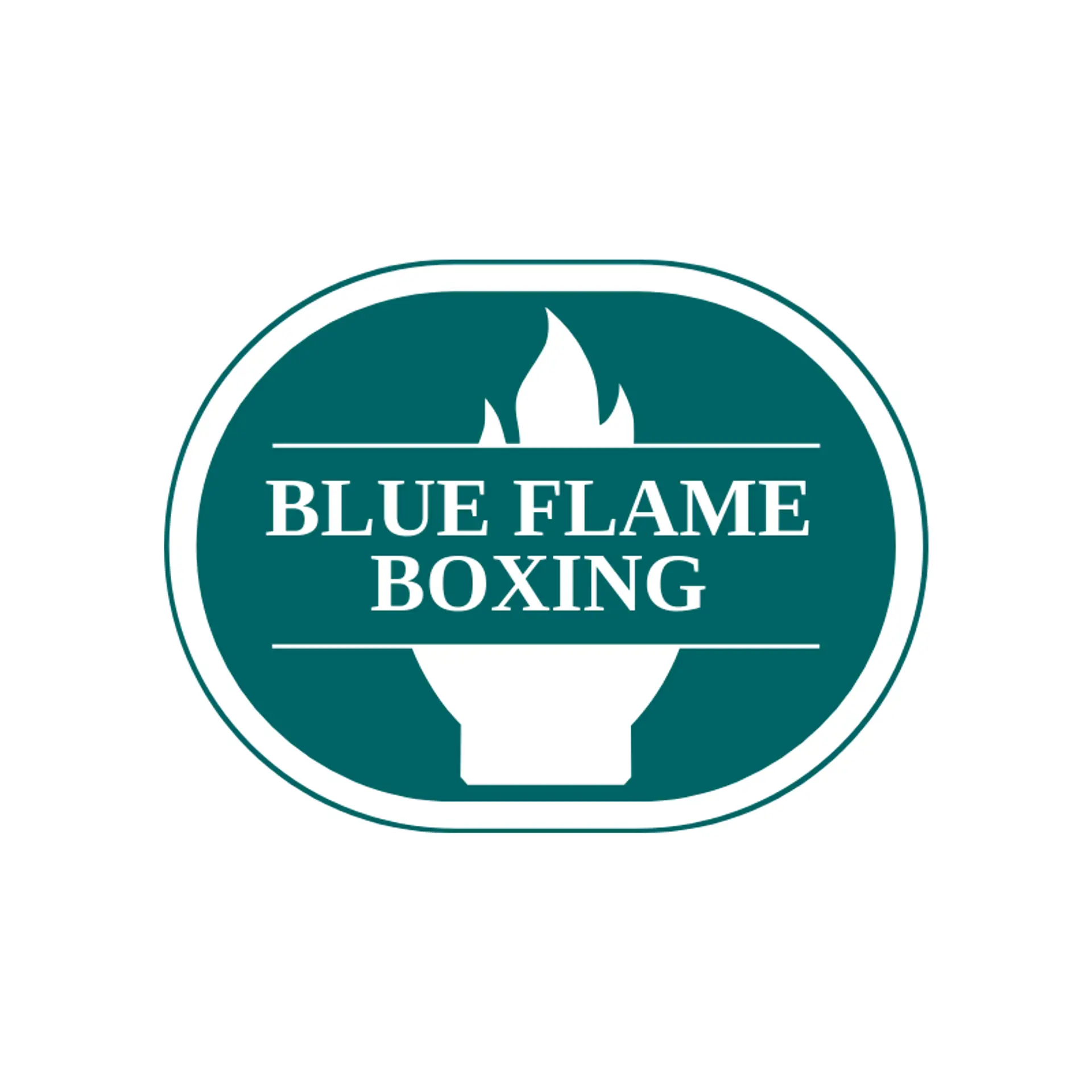 Blue Flame Boxing logo for fight