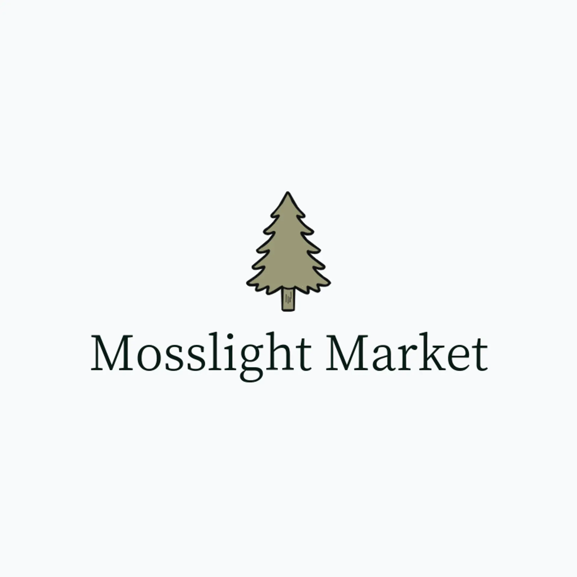 Mosslight Market logo for evergreen
