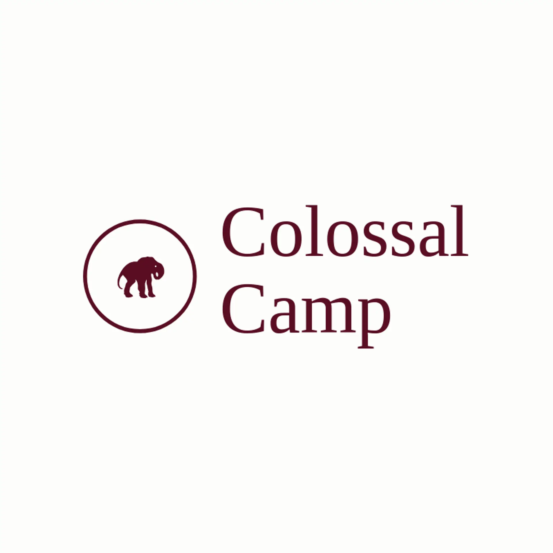 Colossal Camp logo for mammoth