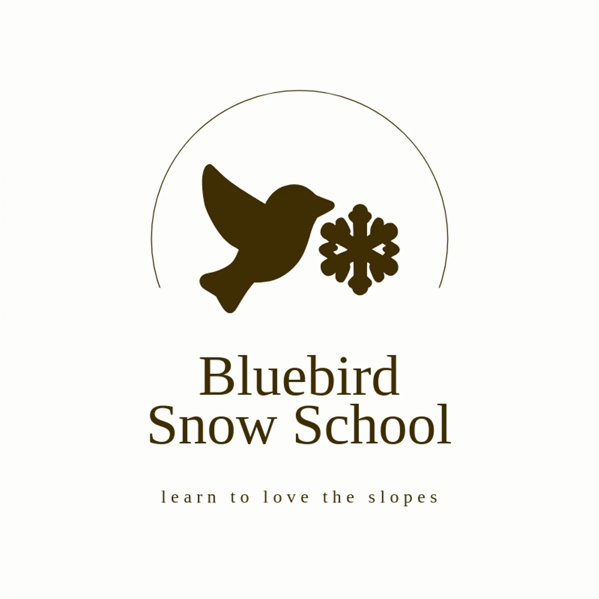 Bluebird Snow School logo for winter