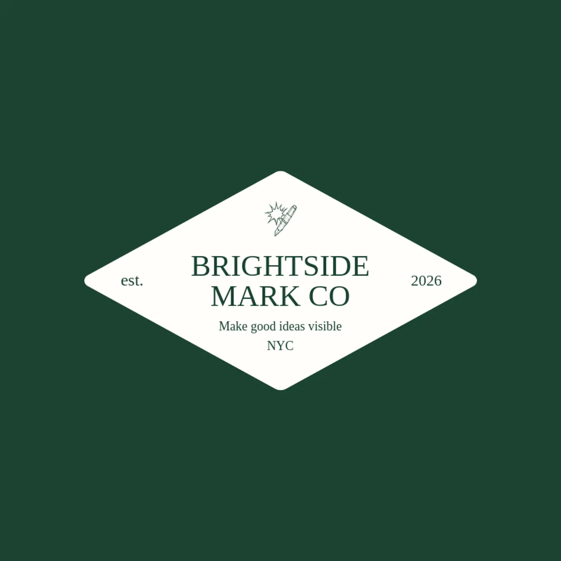 Brightside Mark Co logo for designer