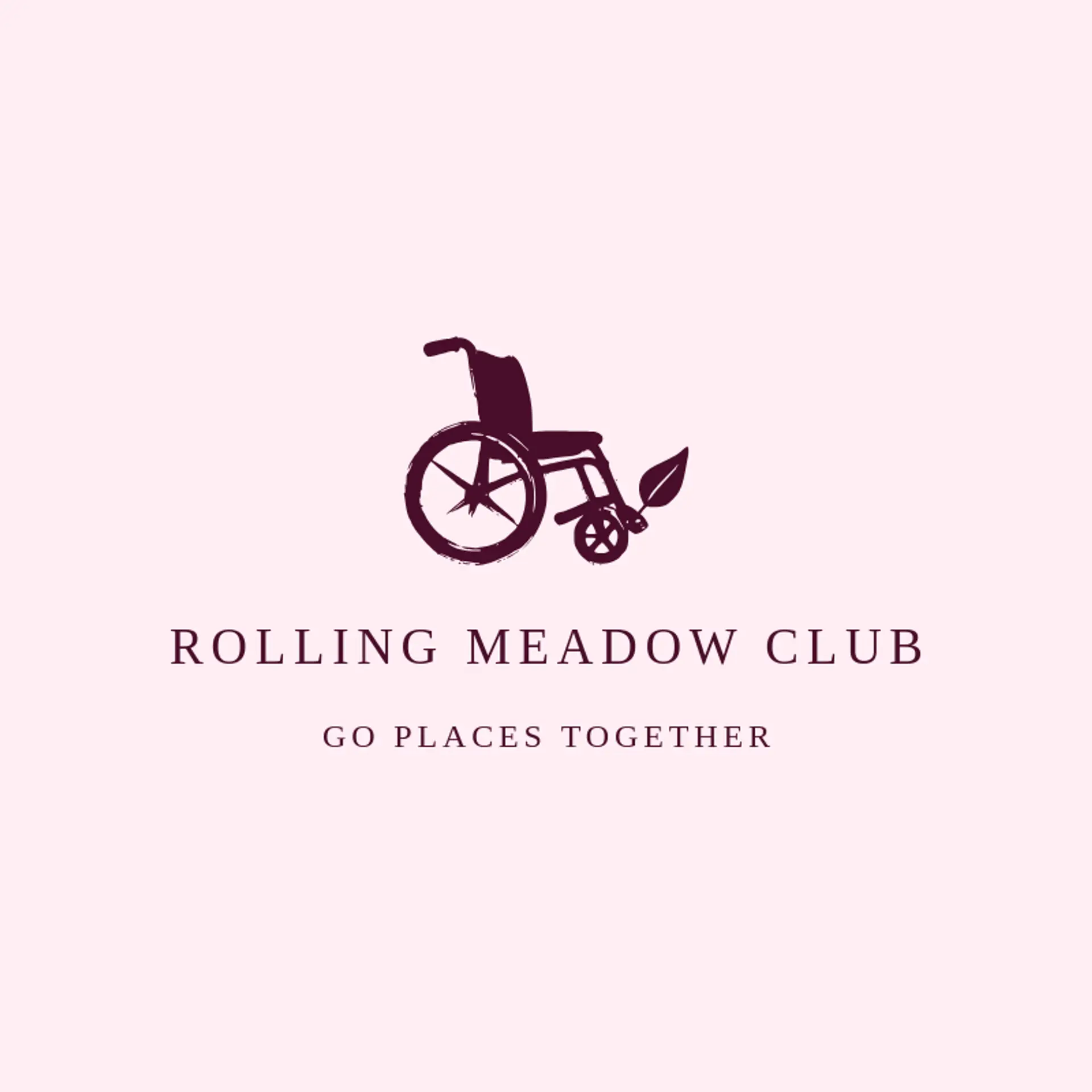 Rolling Meadow Club logo for wheelchair