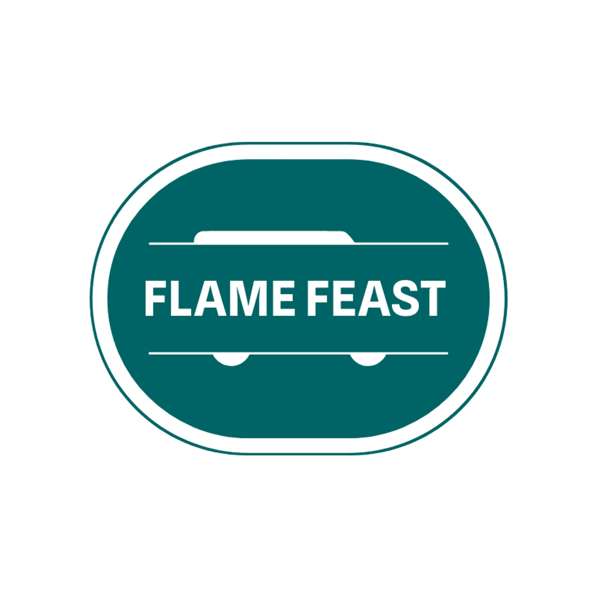 Flame Feast logo for food truck