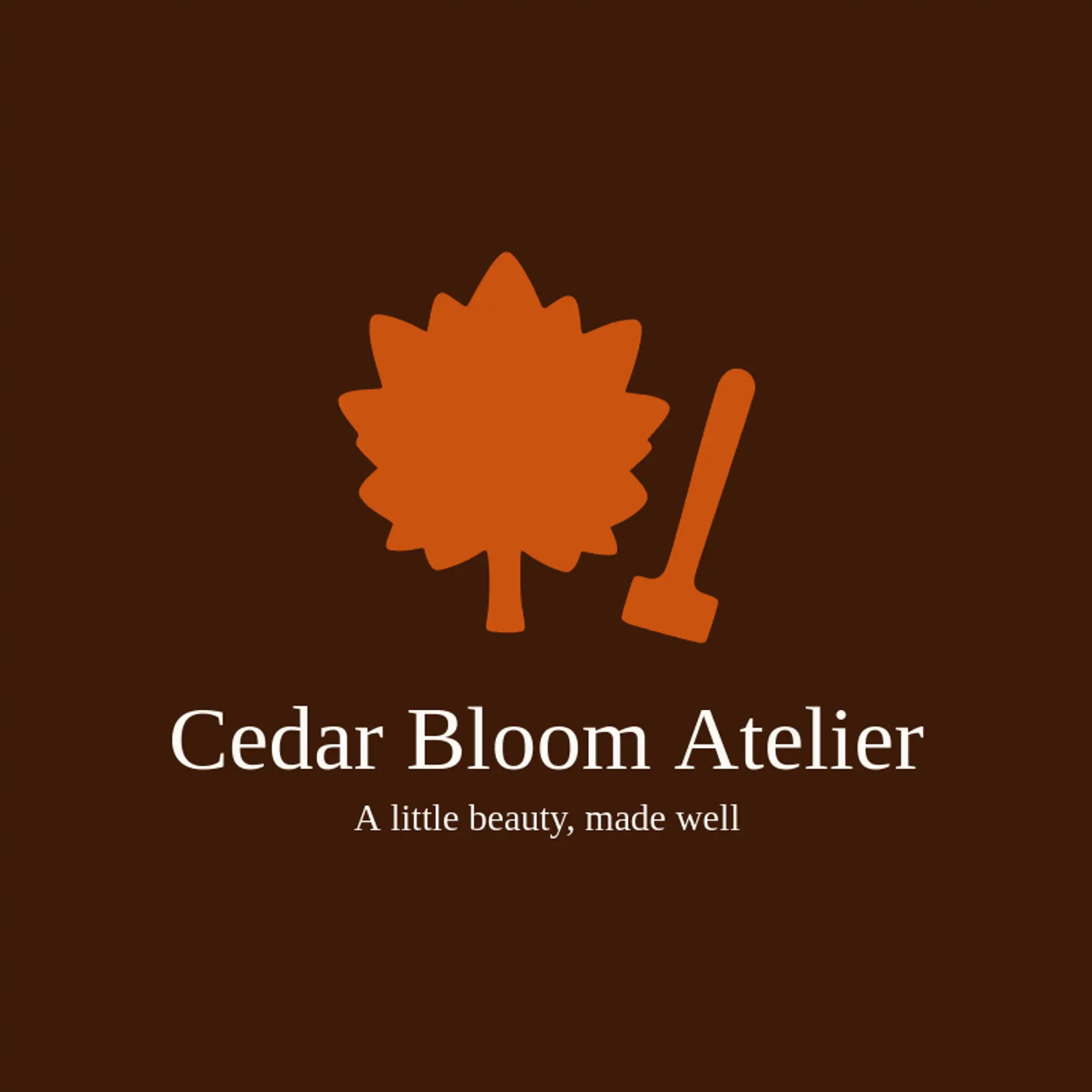 Cedar Bloom Atelier logo for artisan