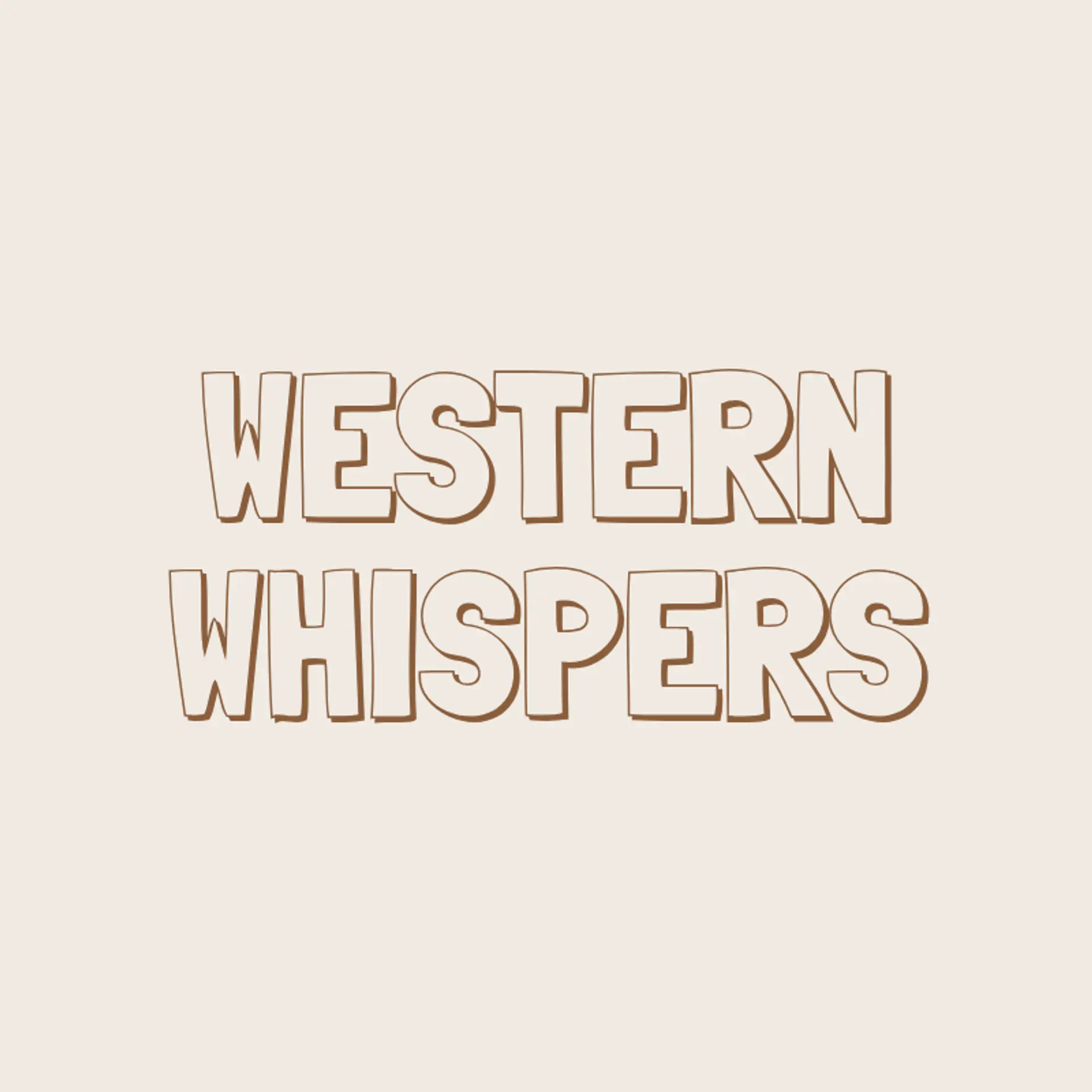 Western Whispers logo for country music