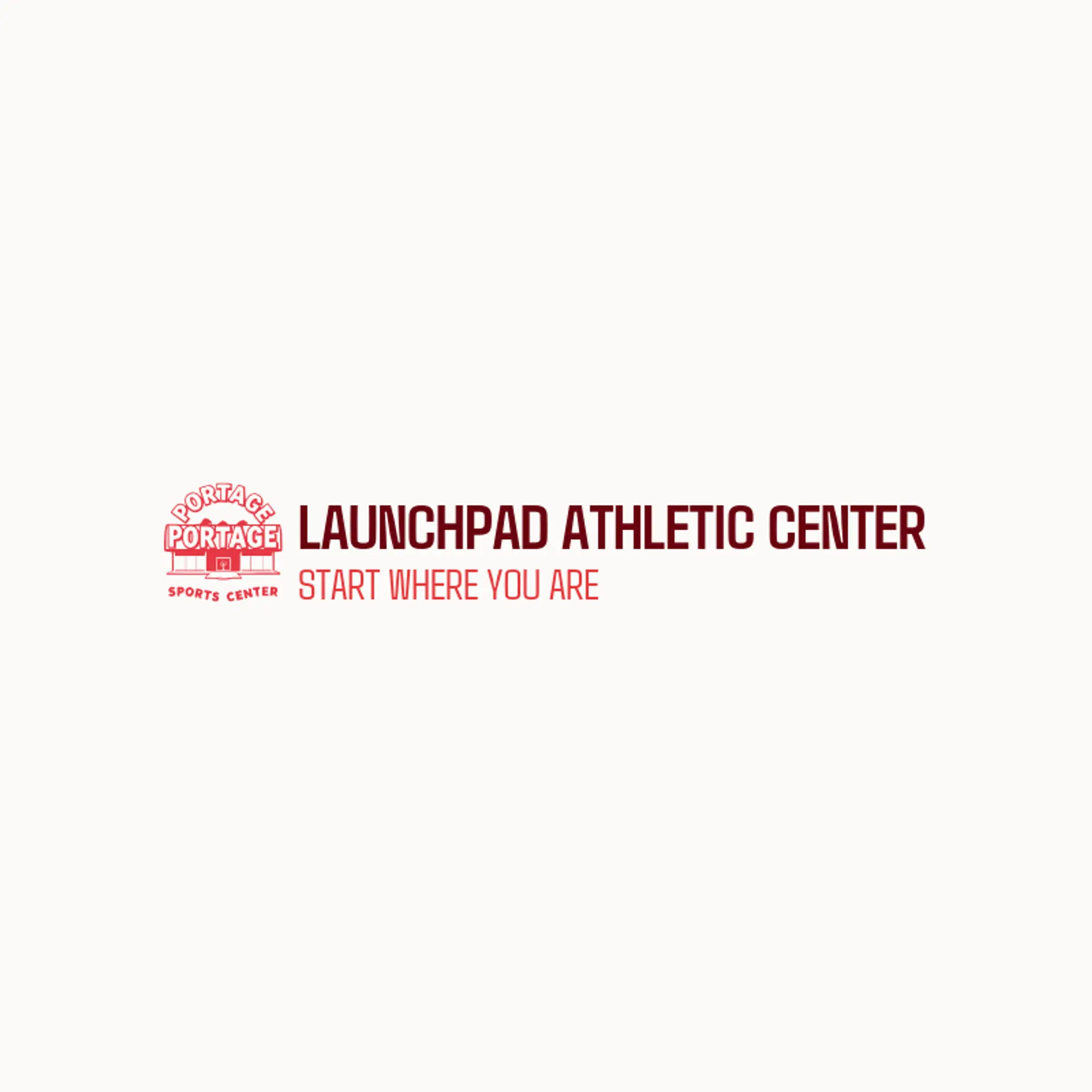 Launchpad Athletic Center logo for sports center