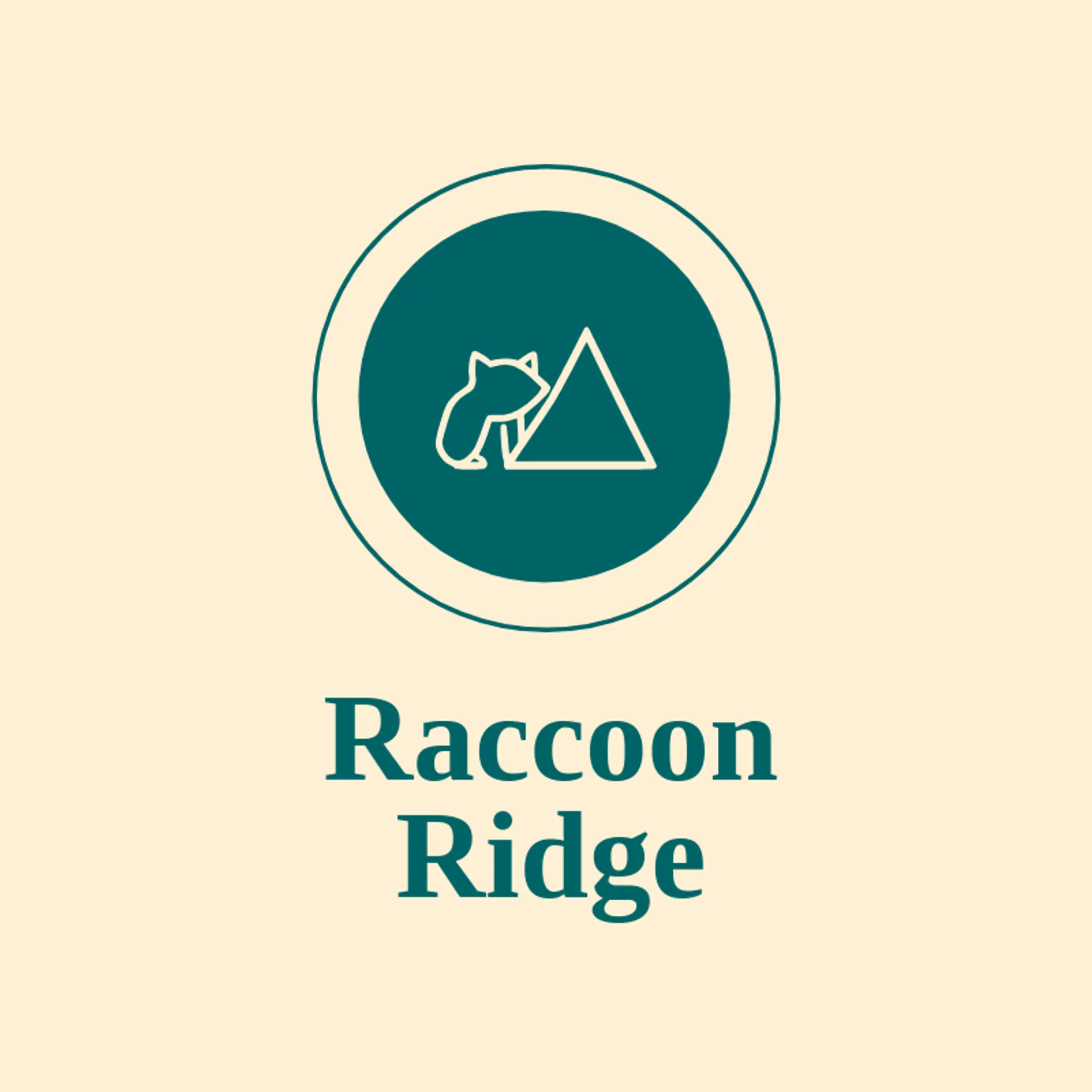 Raccoon Ridge logo for raccoon