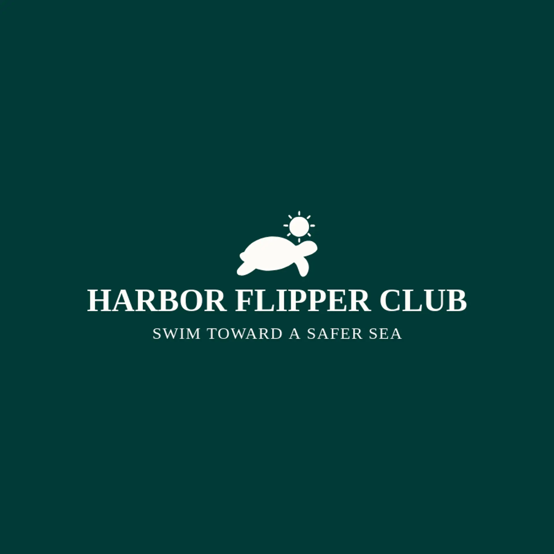 Harbor Flipper Club logo for sea turtle
