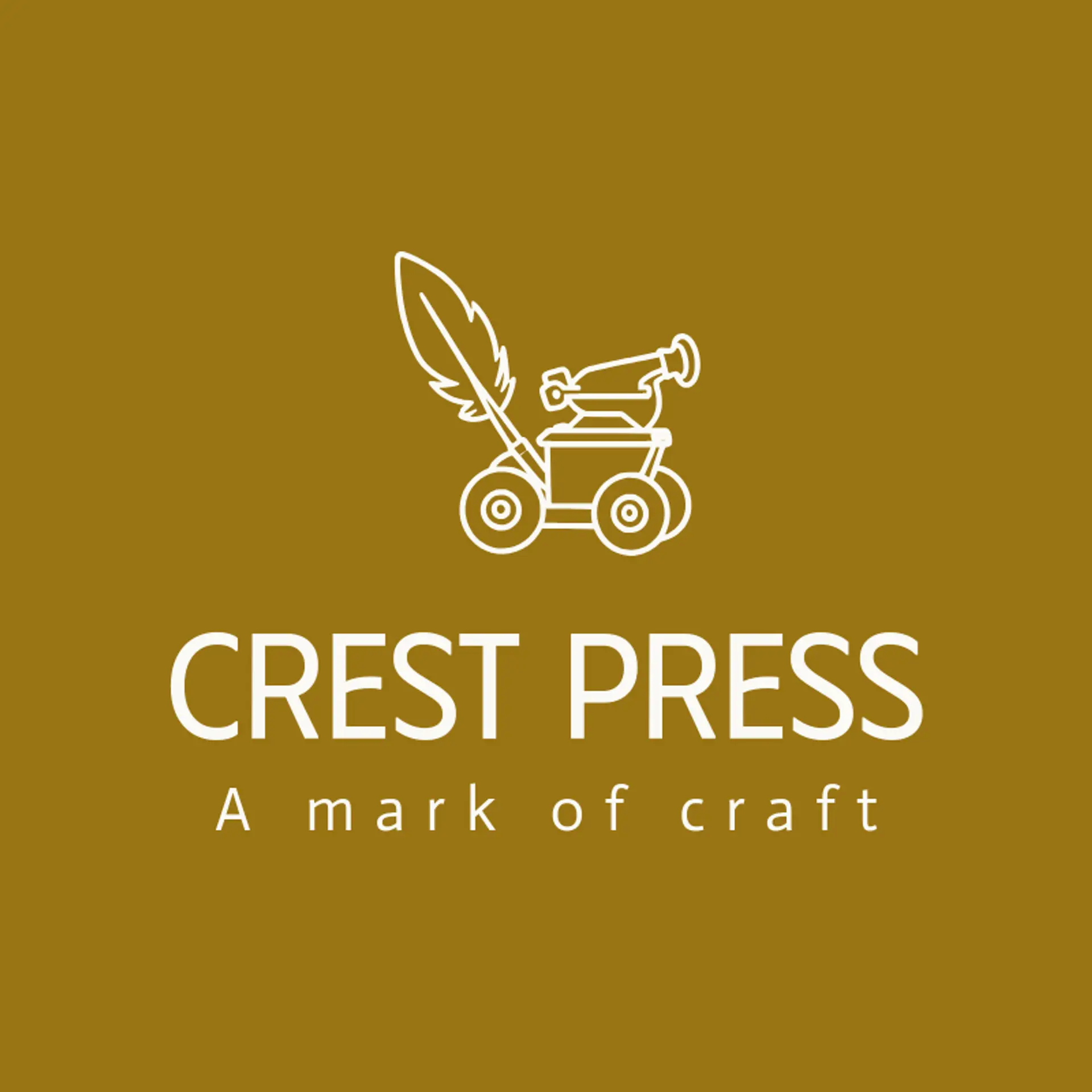 Crest Press logo for printing press