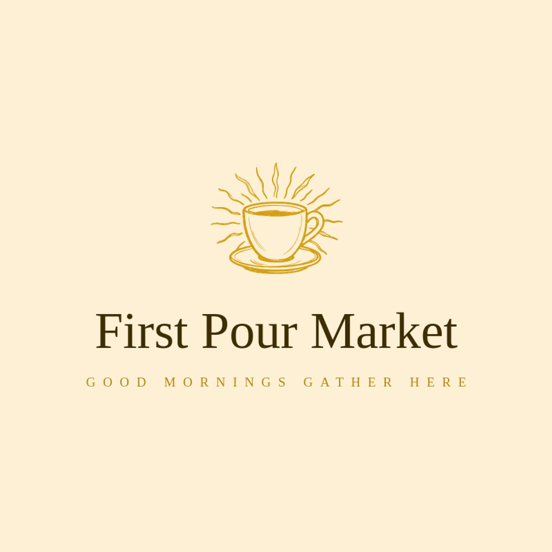 First Pour Market logo for market