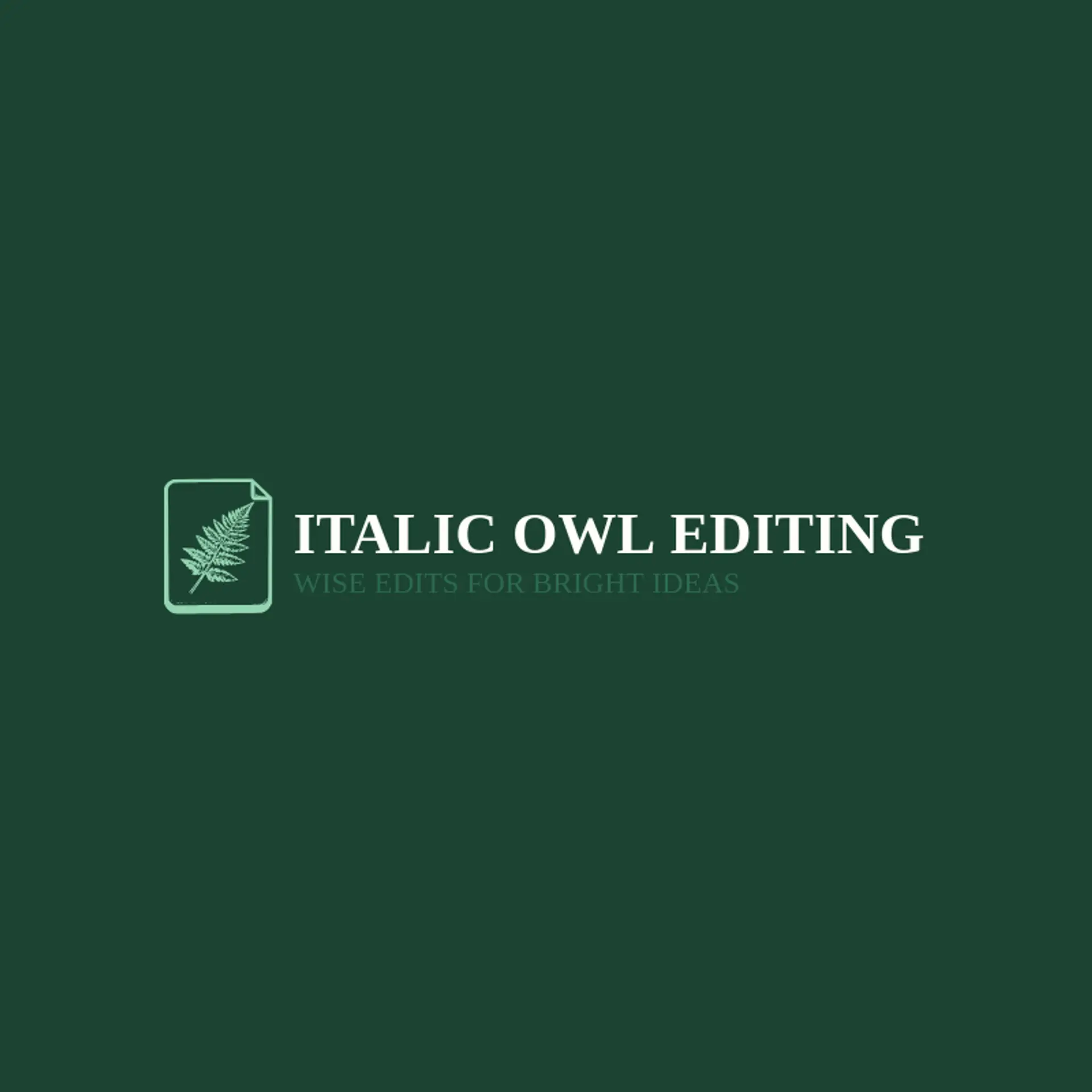 Italic Owl Editing logo for editor