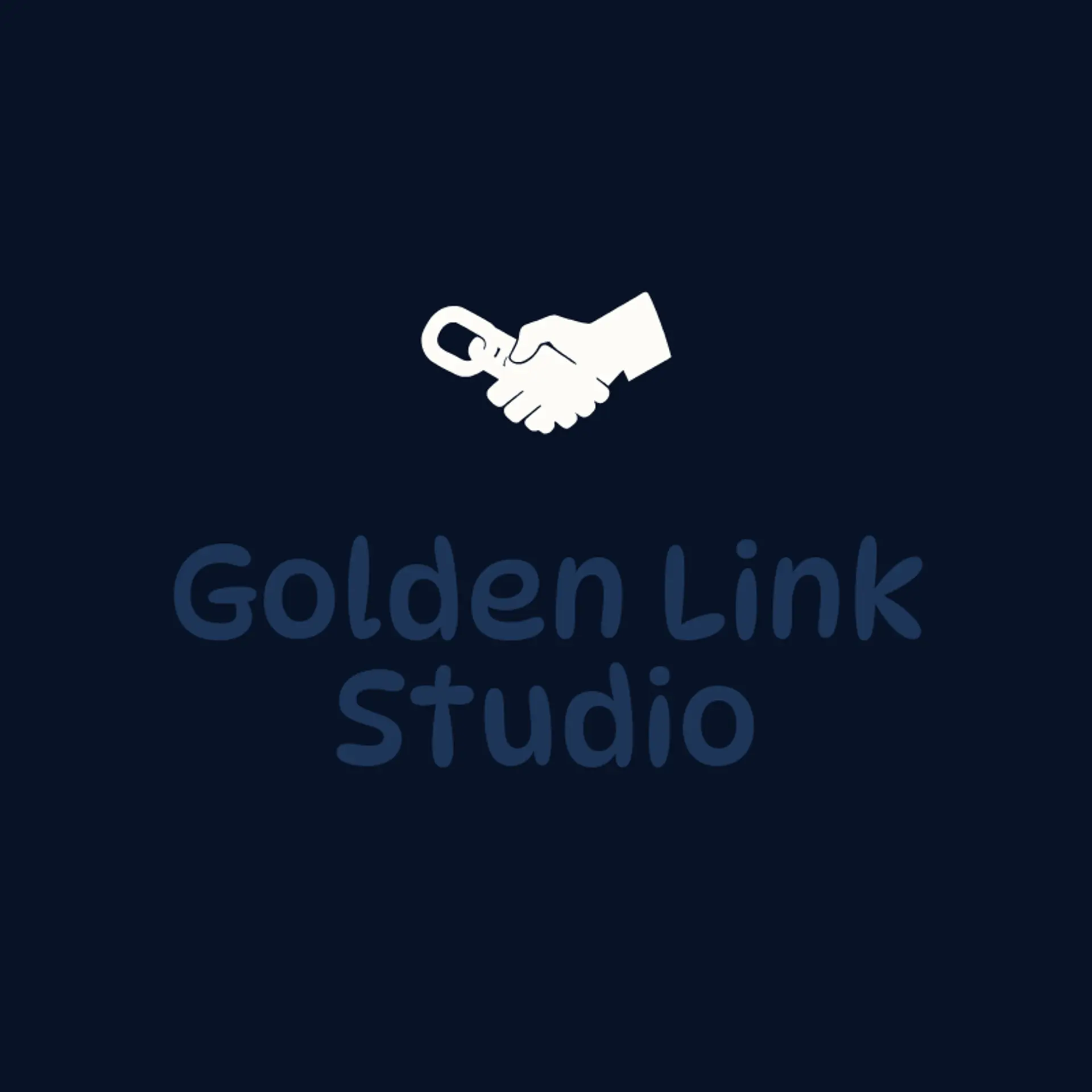 Golden Link Studio logo for handshake