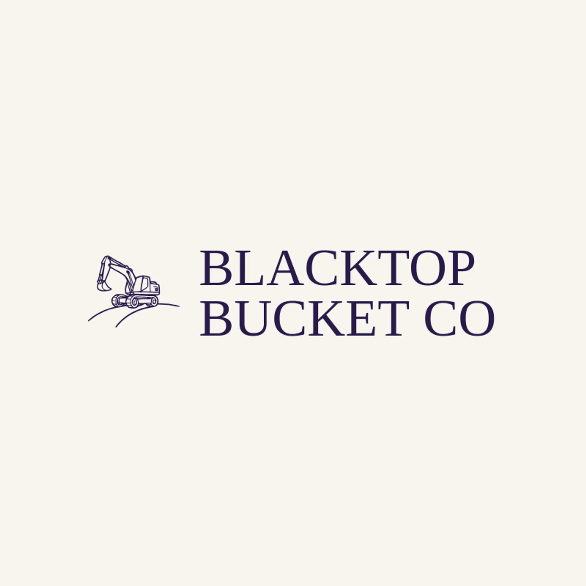 Blacktop Bucket Co logo for excavator