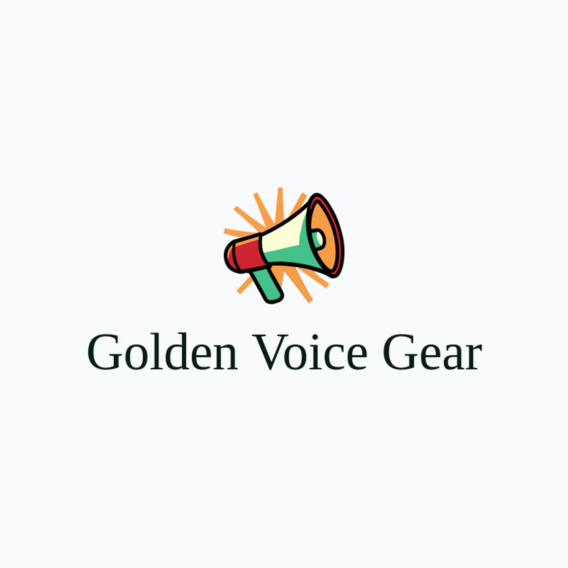 Golden Voice Gear logo for megaphone